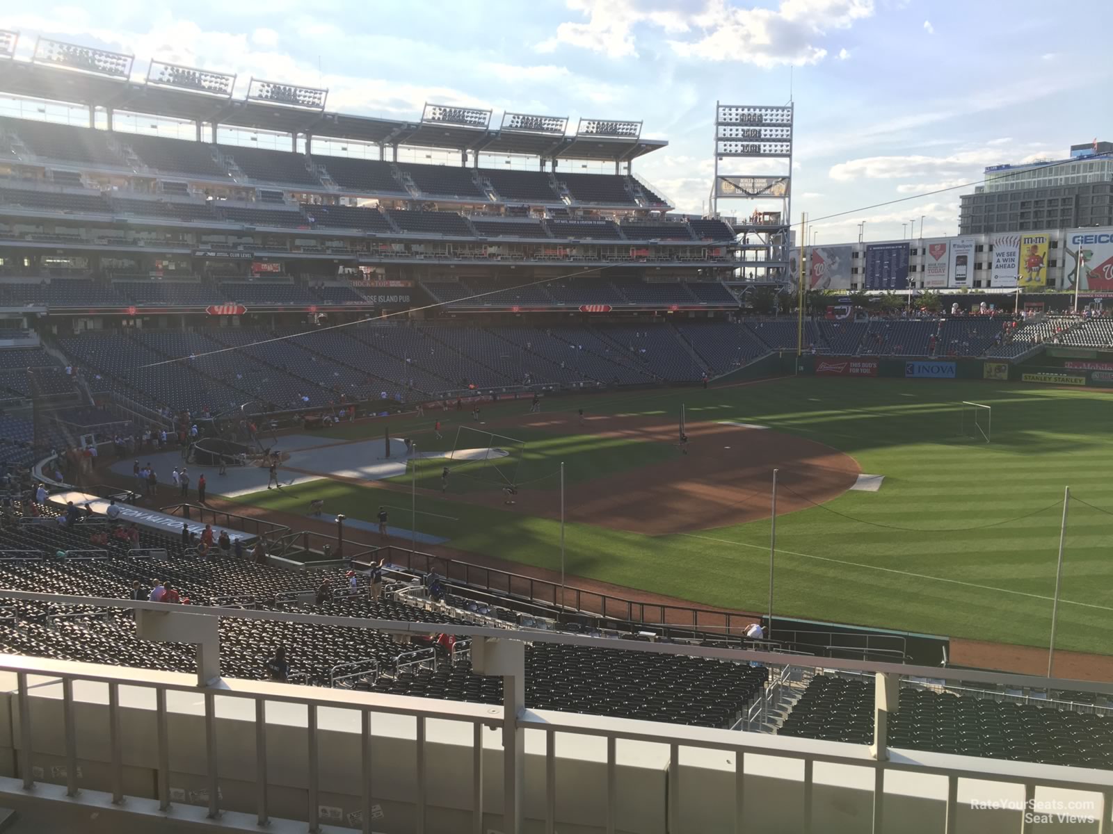 section 223, row b seat view  for baseball - nationals park