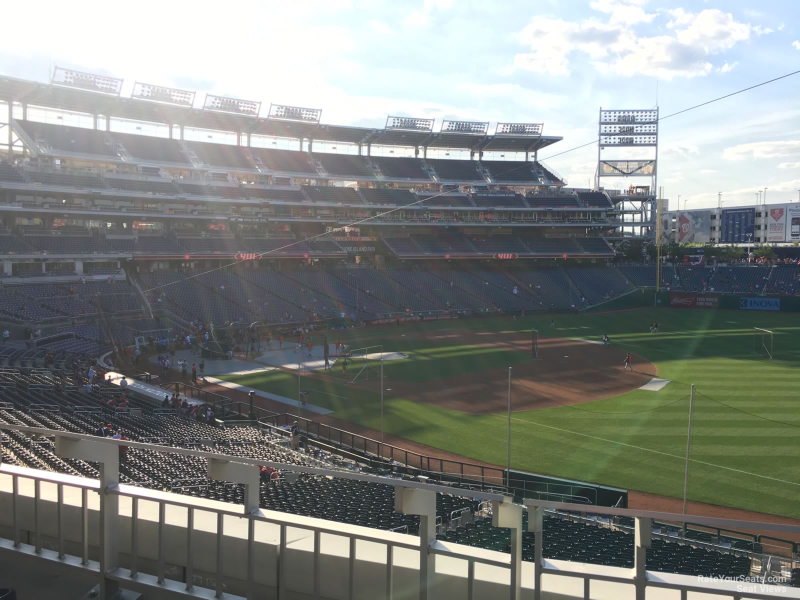 section 225, row b seat view  for baseball - nationals park