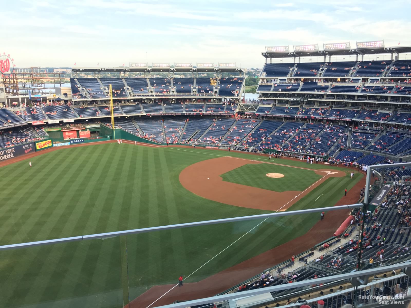 section 401, row b seat view  for baseball - nationals park