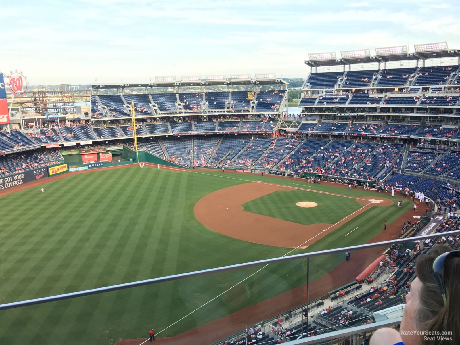 section 402, row b seat view  for baseball - nationals park