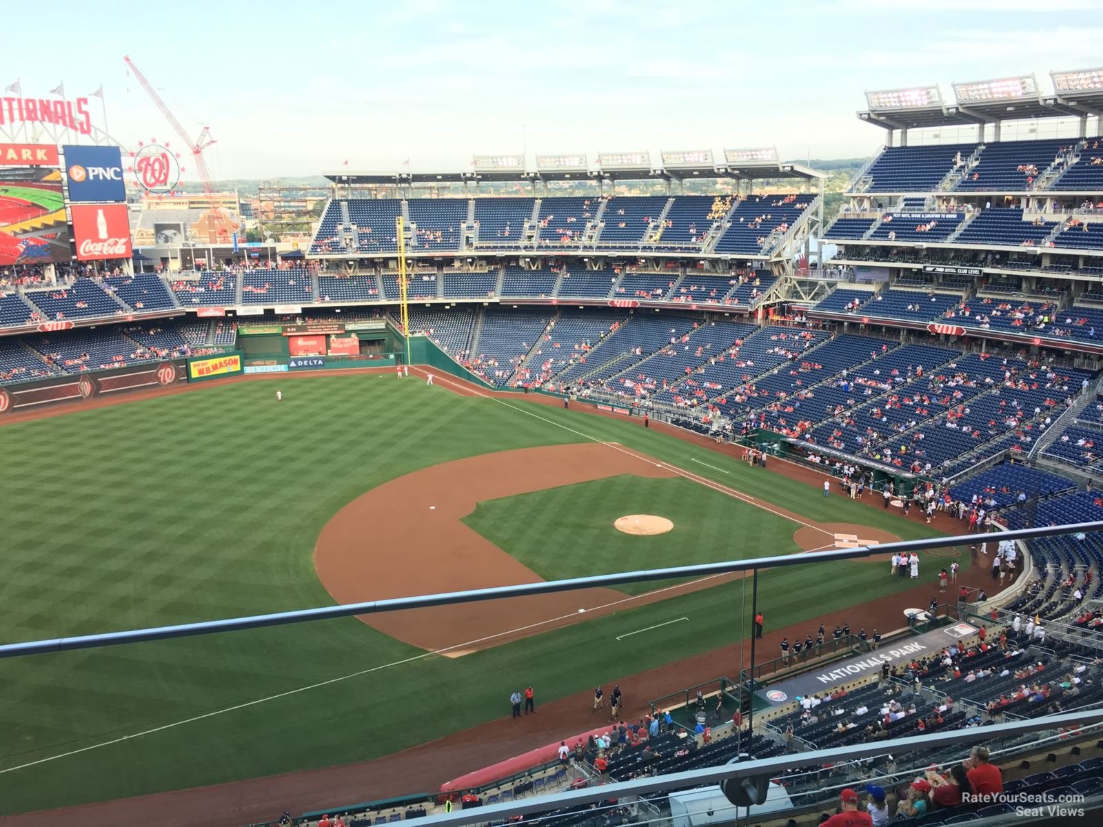 section 405, row b seat view  for baseball - nationals park