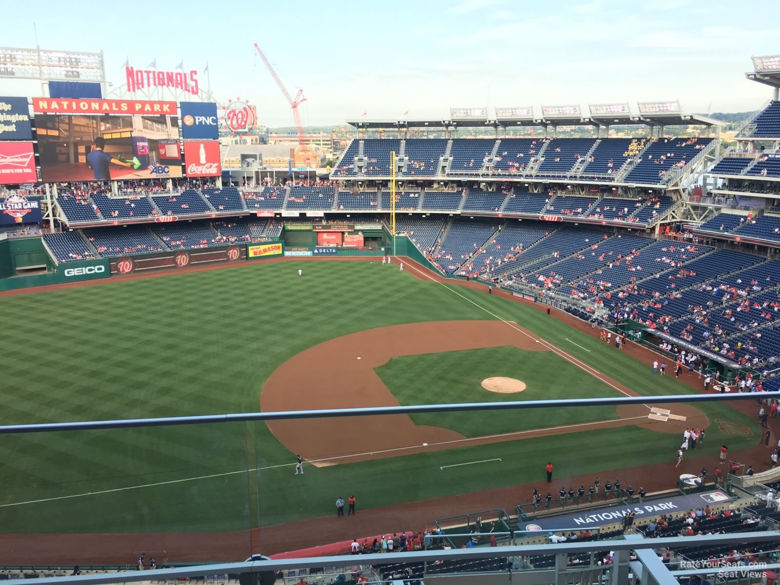 section 406, row b seat view  for baseball - nationals park