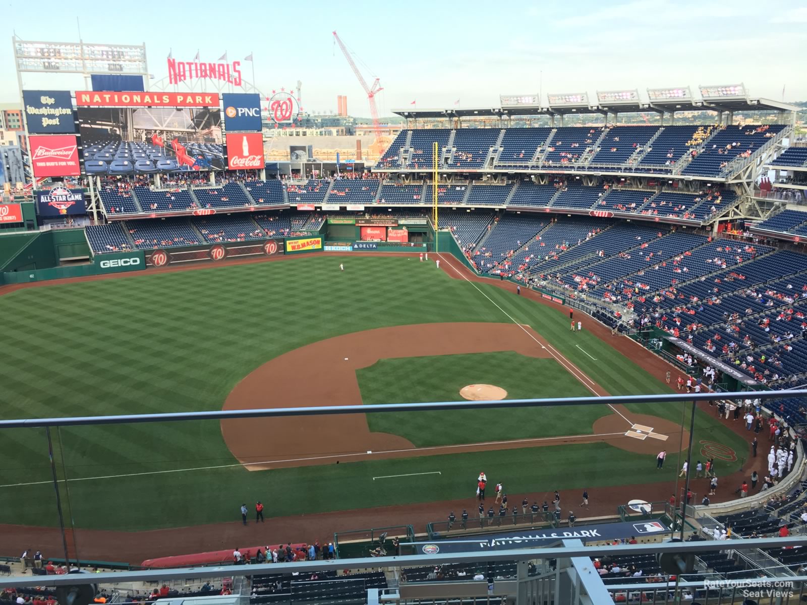 section 407, row b seat view  for baseball - nationals park