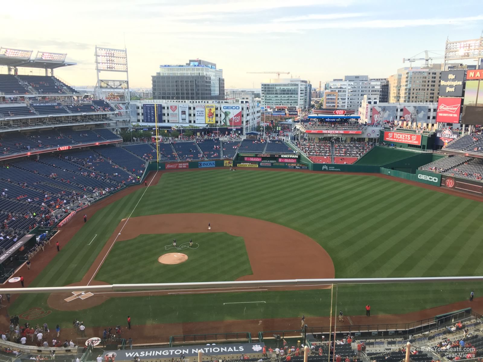 section 418, row b seat view  for baseball - nationals park