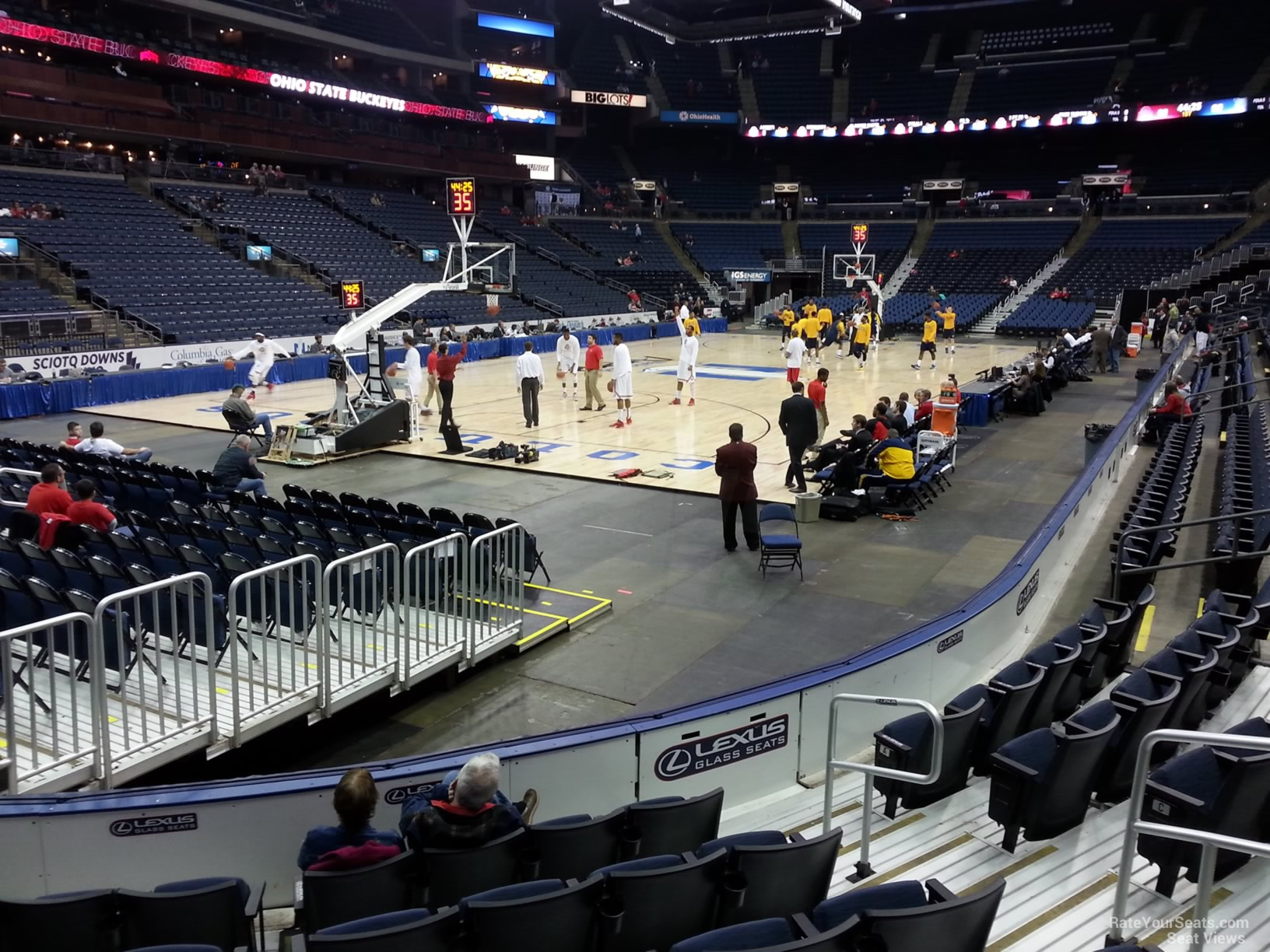 section 107, row g seat view  for basketball - nationwide arena