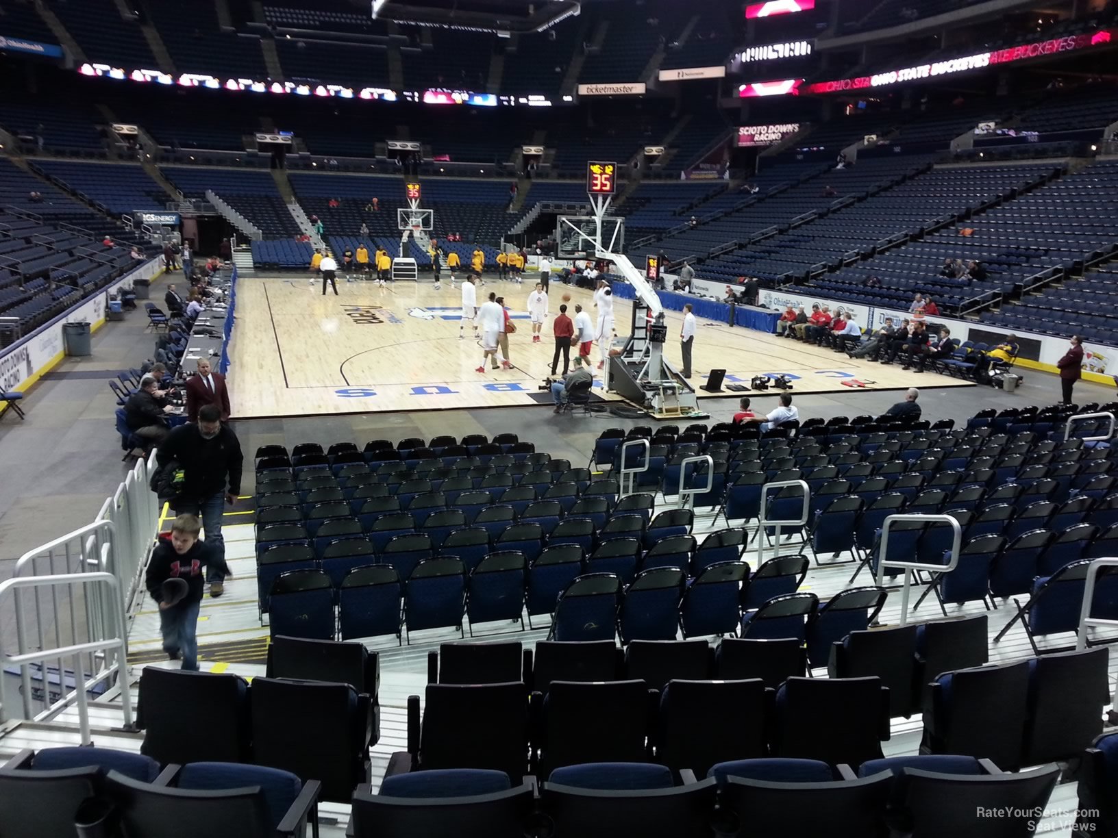 section 110, row g seat view  for basketball - nationwide arena