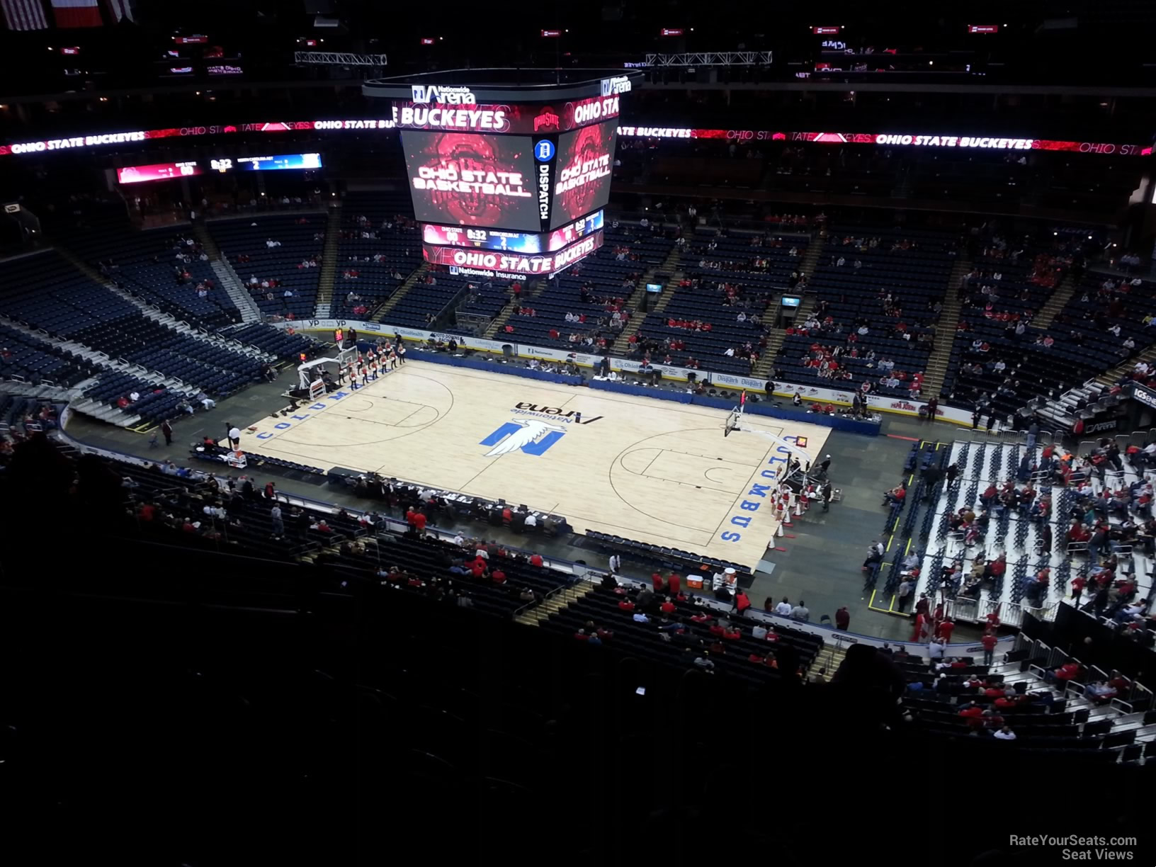 section 201, row g seat view  for basketball - nationwide arena
