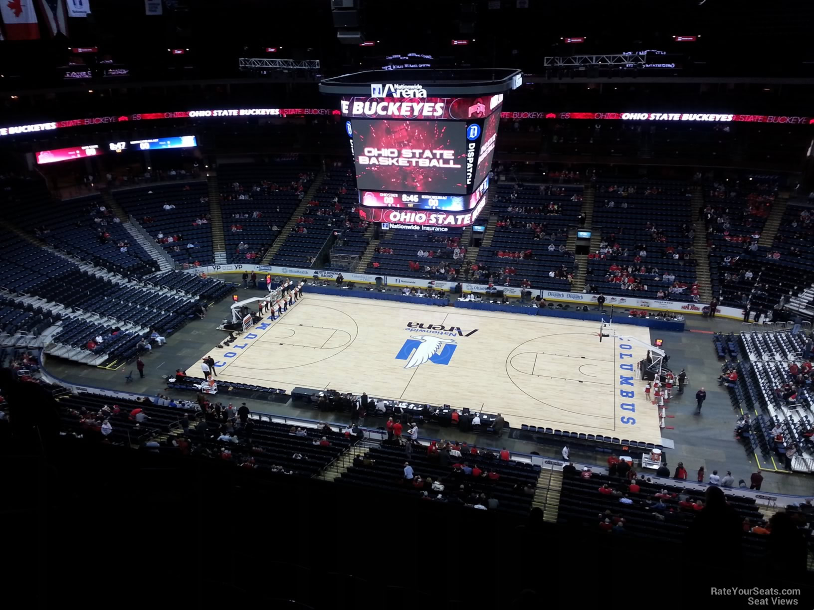 section 202, row g seat view  for basketball - nationwide arena