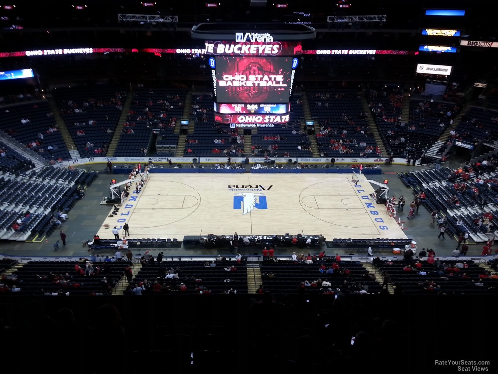 section 203, row g seat view  for basketball - nationwide arena