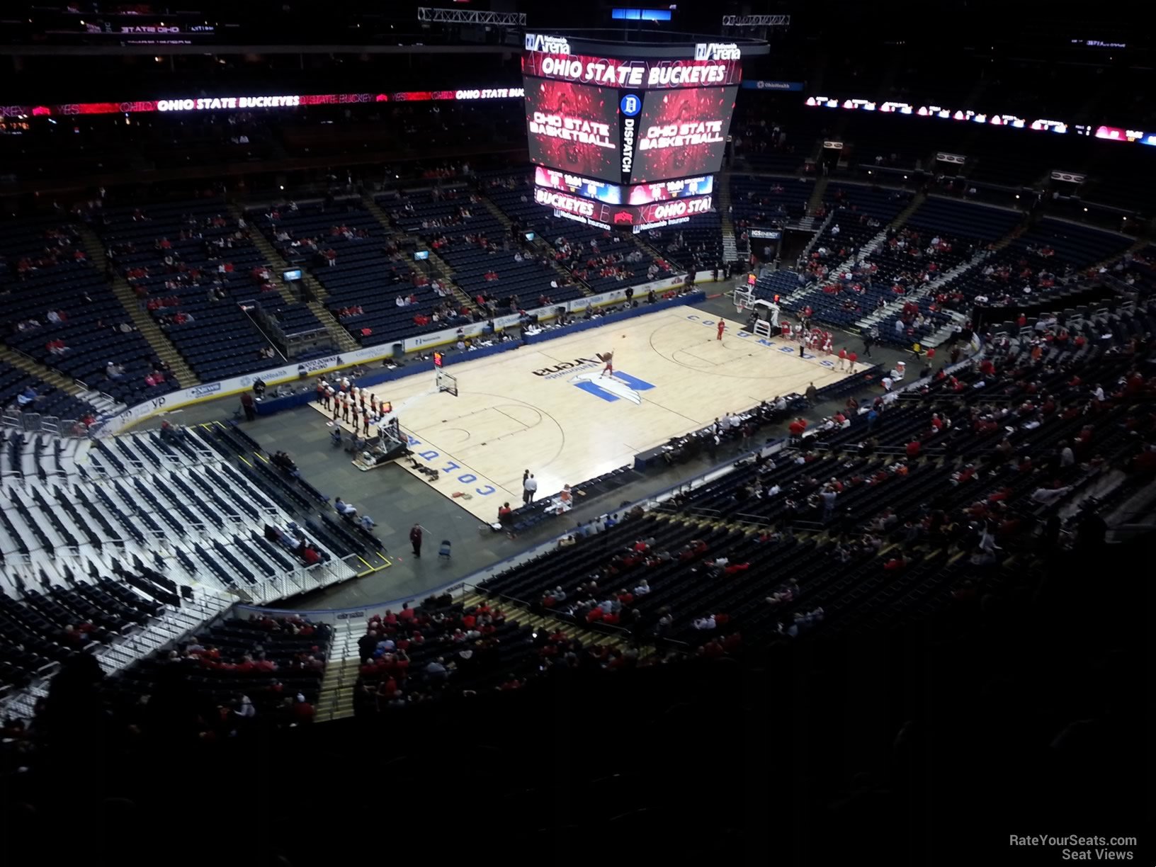 section 206, row g seat view  for basketball - nationwide arena