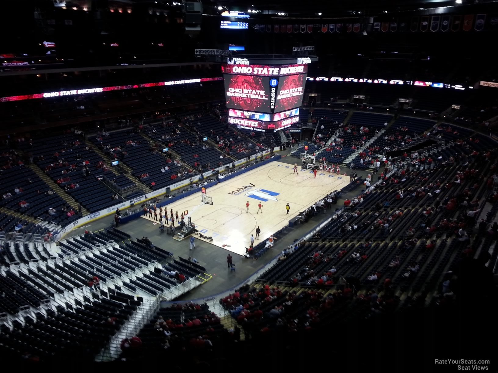 section 207, row g seat view  for basketball - nationwide arena