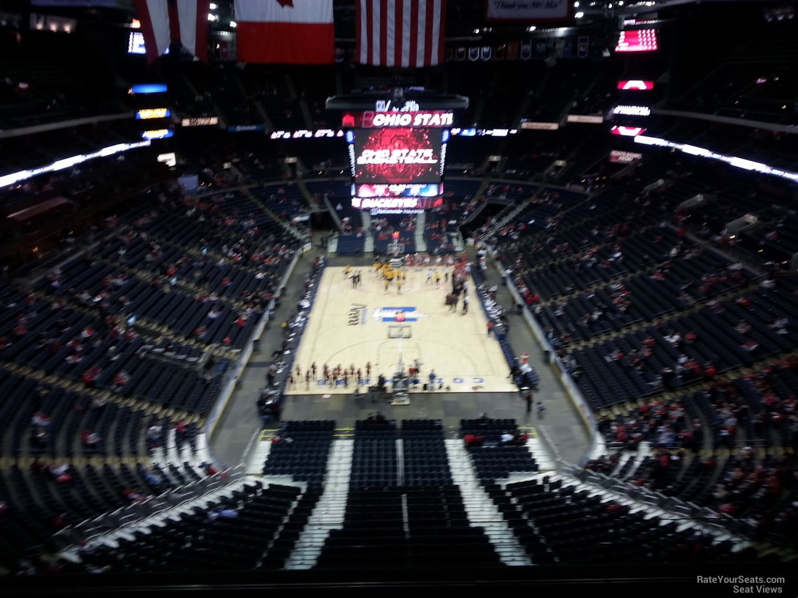 section 210, row g seat view  for basketball - nationwide arena