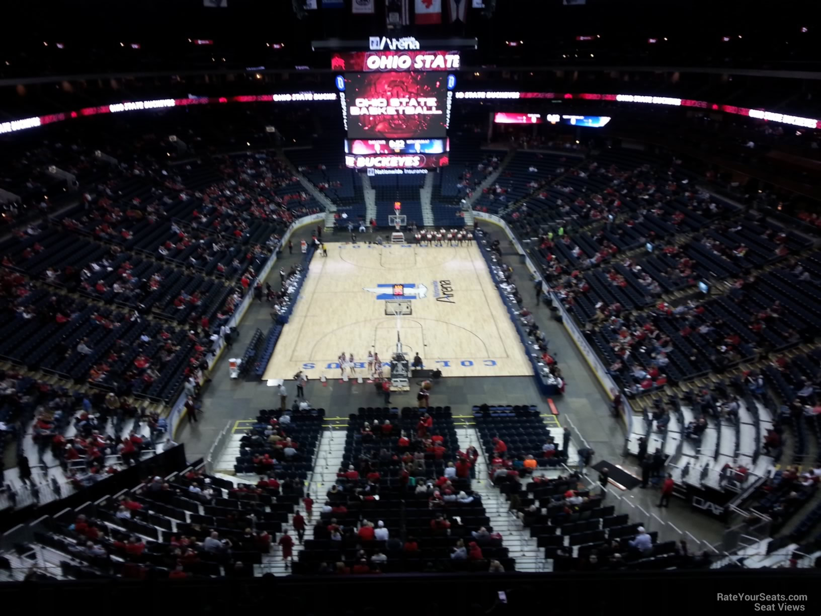 section 224, row g seat view  for basketball - nationwide arena