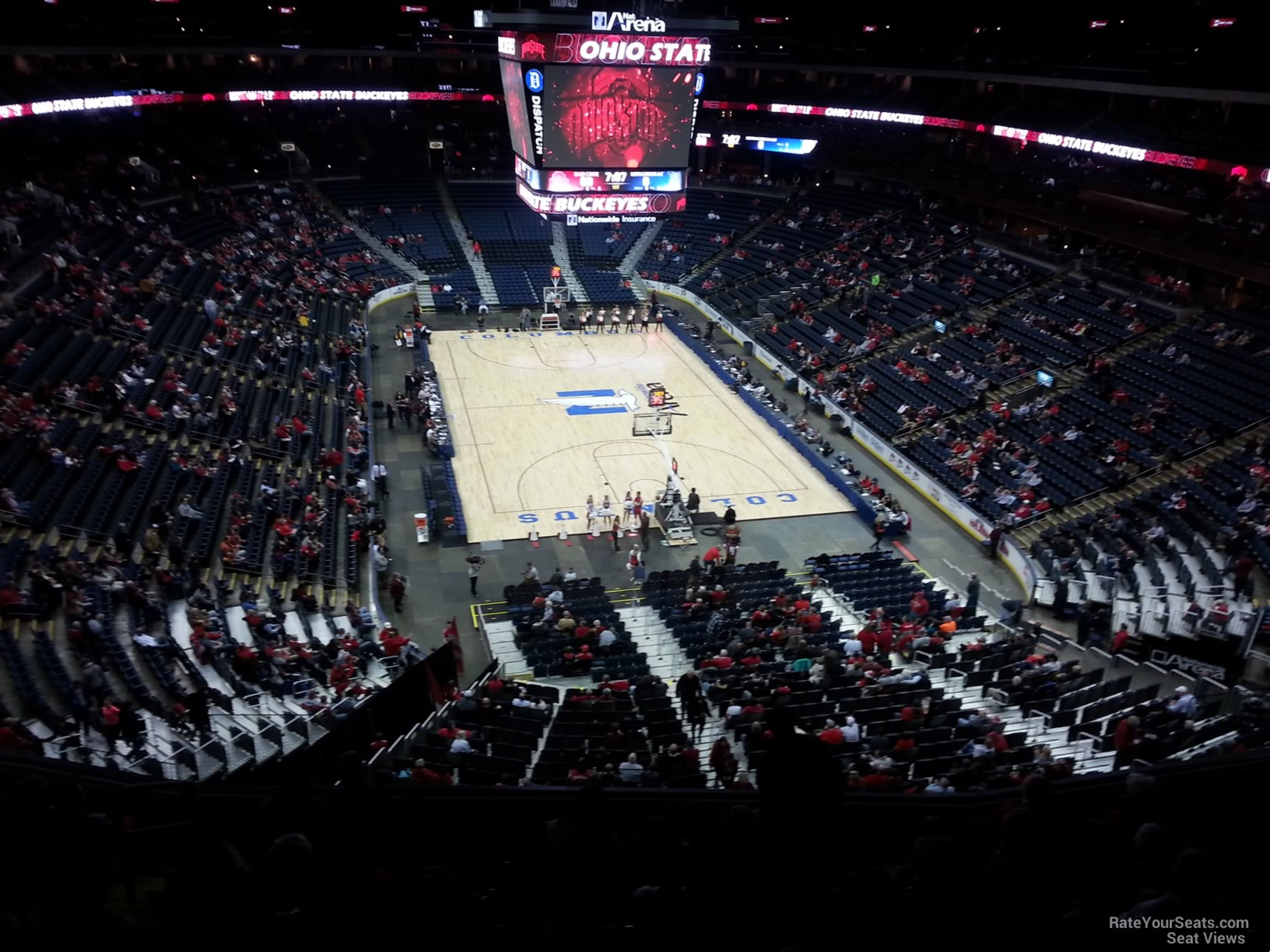 section 225, row g seat view  for basketball - nationwide arena
