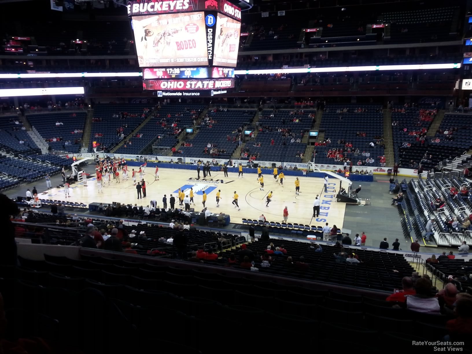section cl2 seat view  for basketball - nationwide arena
