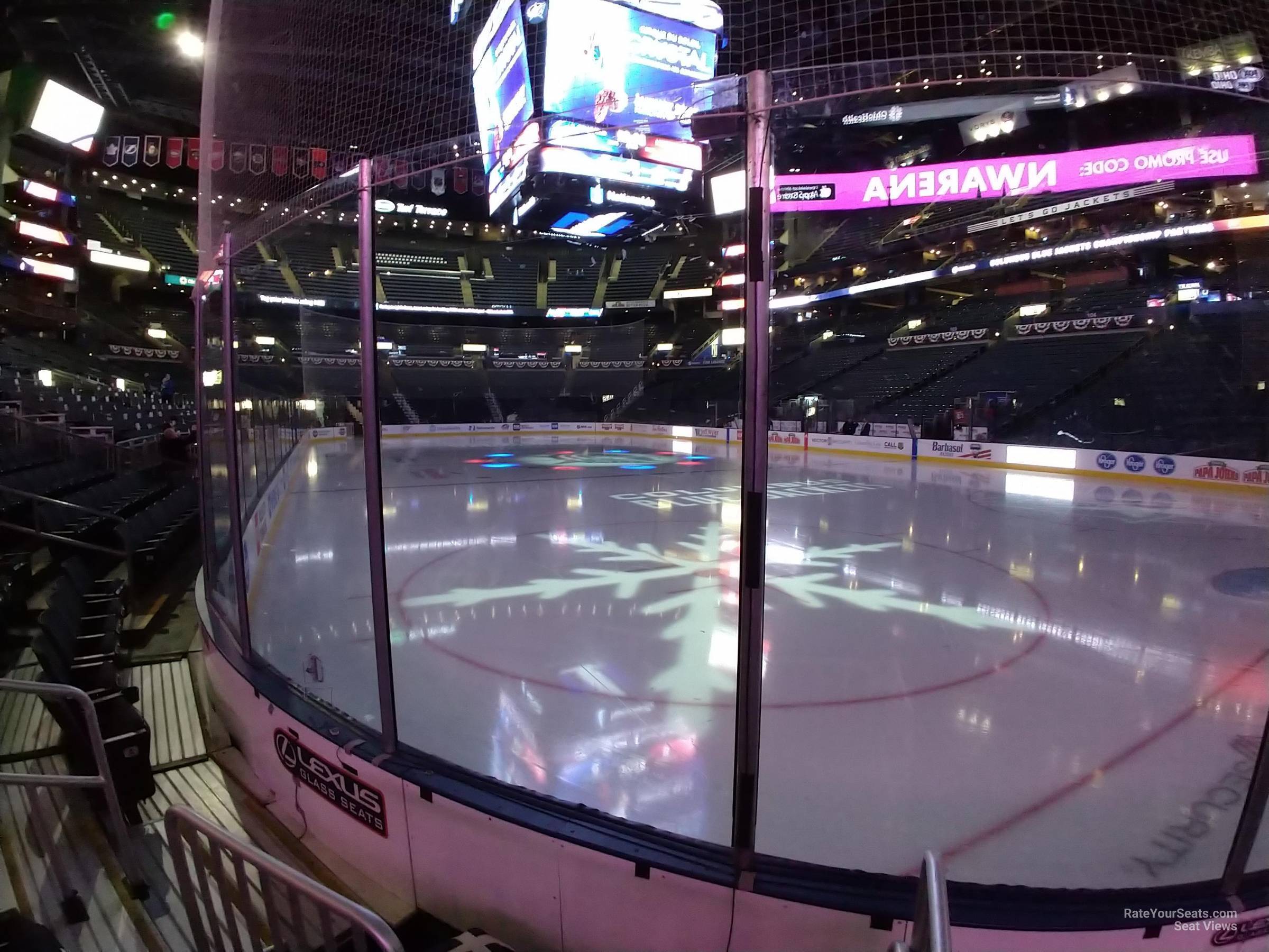 section 111, row c seat view  for hockey - nationwide arena