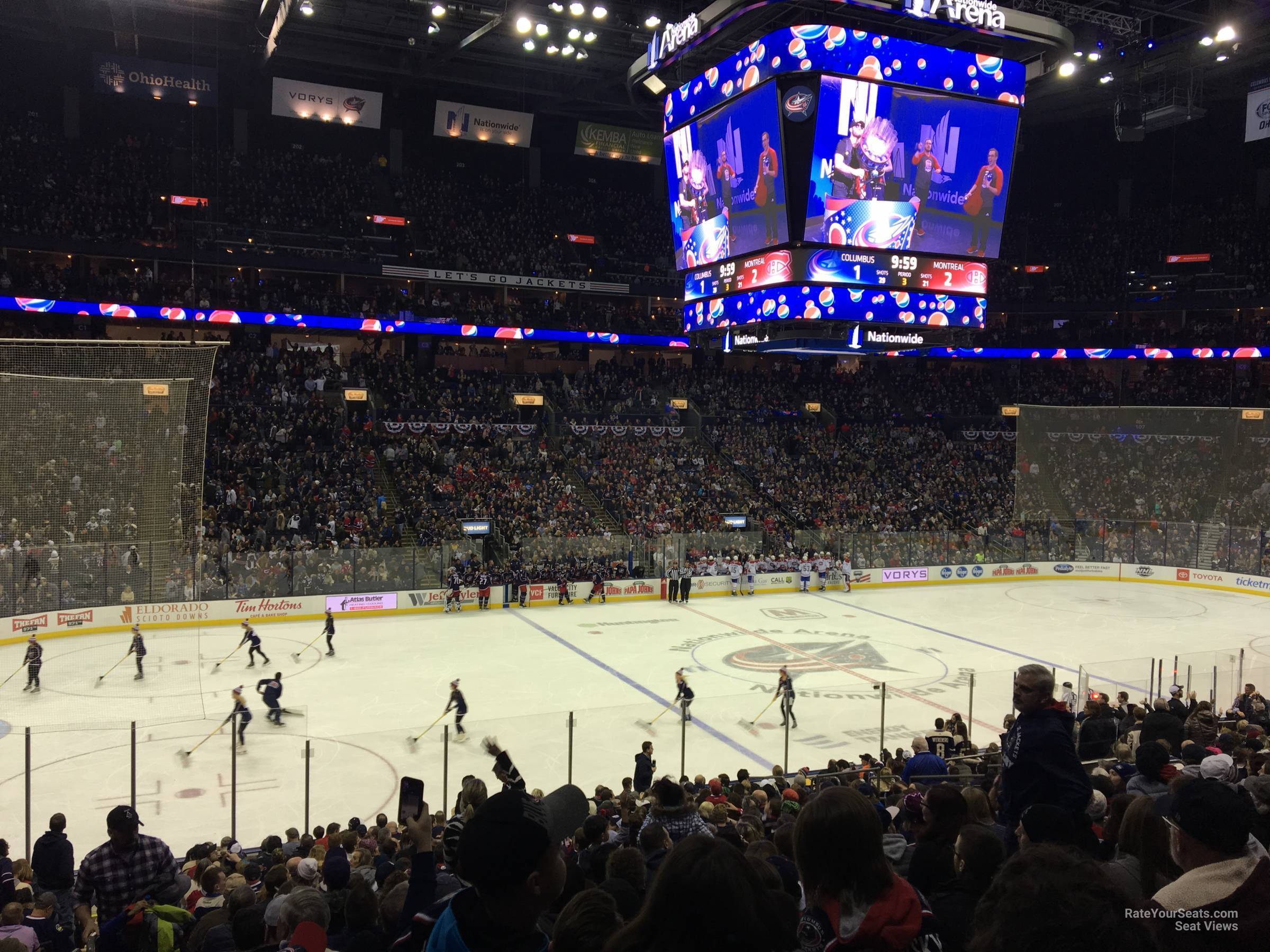 section 116, row y seat view  for hockey - nationwide arena
