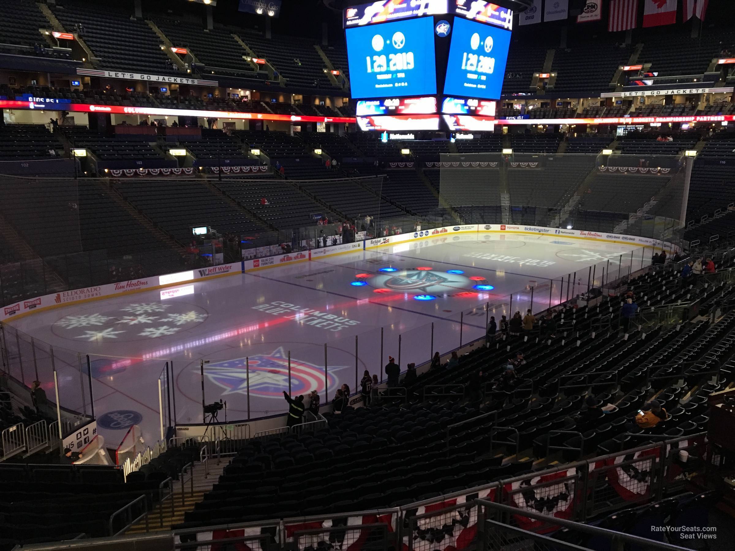 section 117, row gg seat view  for hockey - nationwide arena