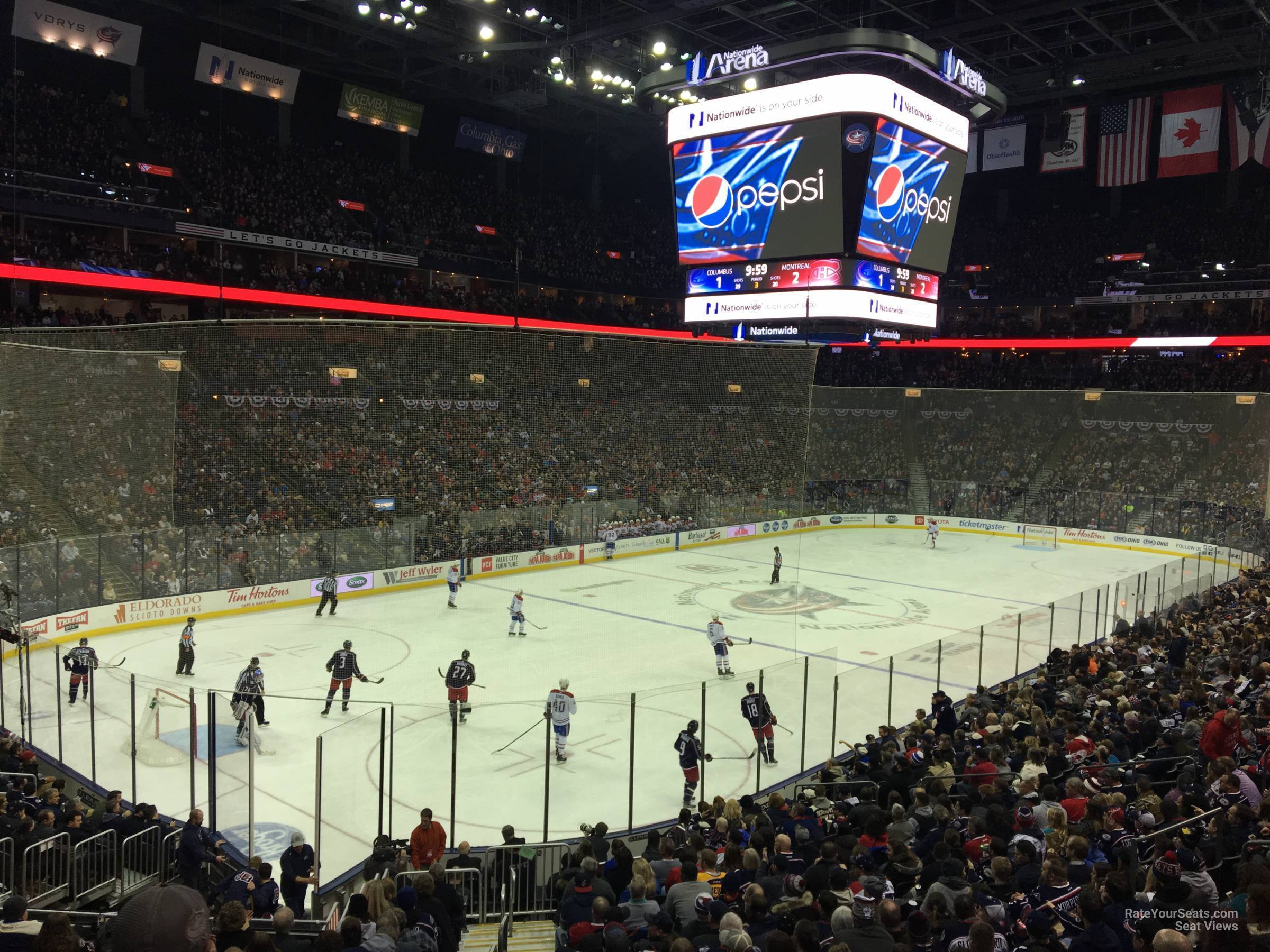 section 117, row y seat view  for hockey - nationwide arena