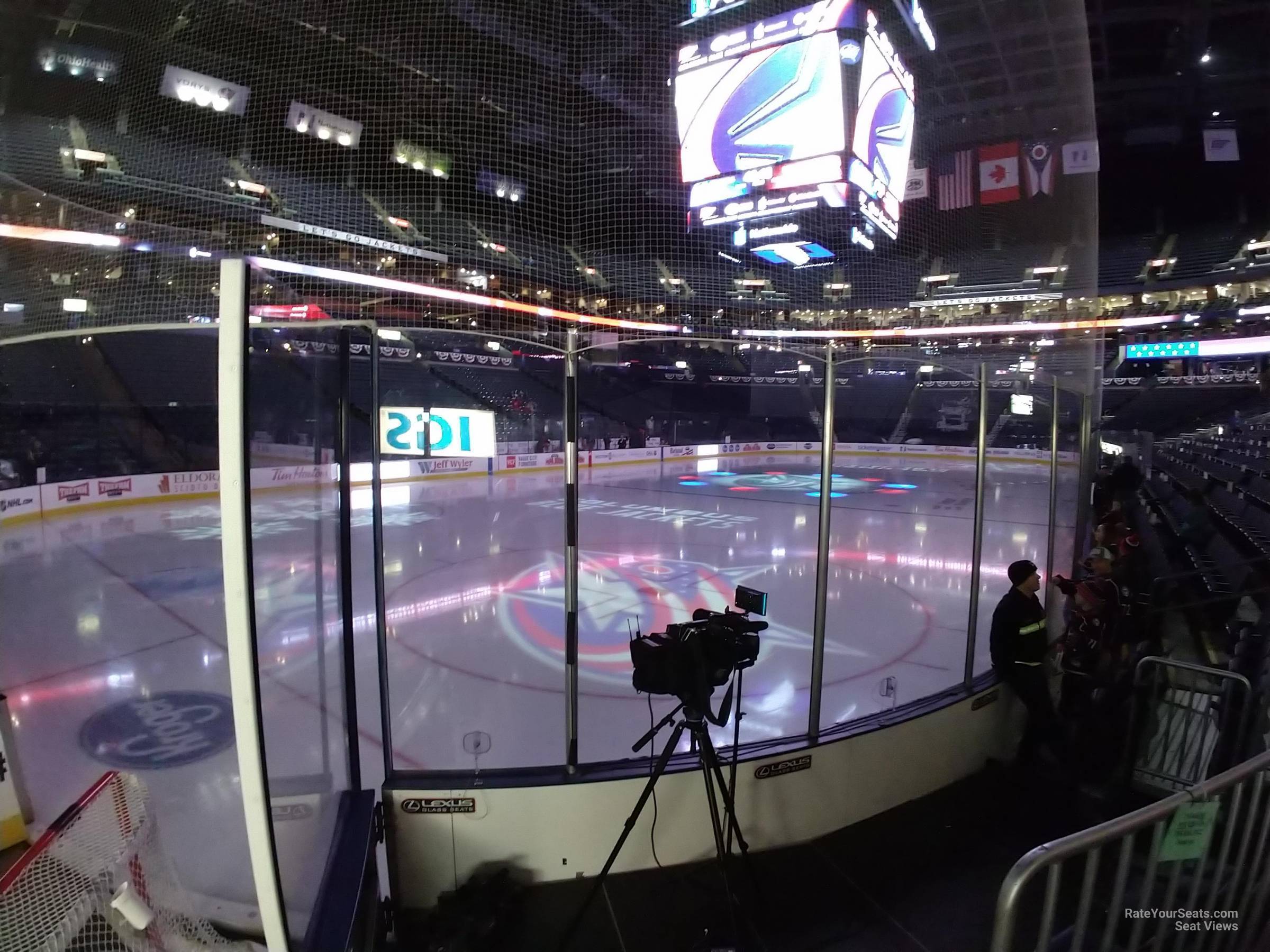section 118, row c seat view  for hockey - nationwide arena