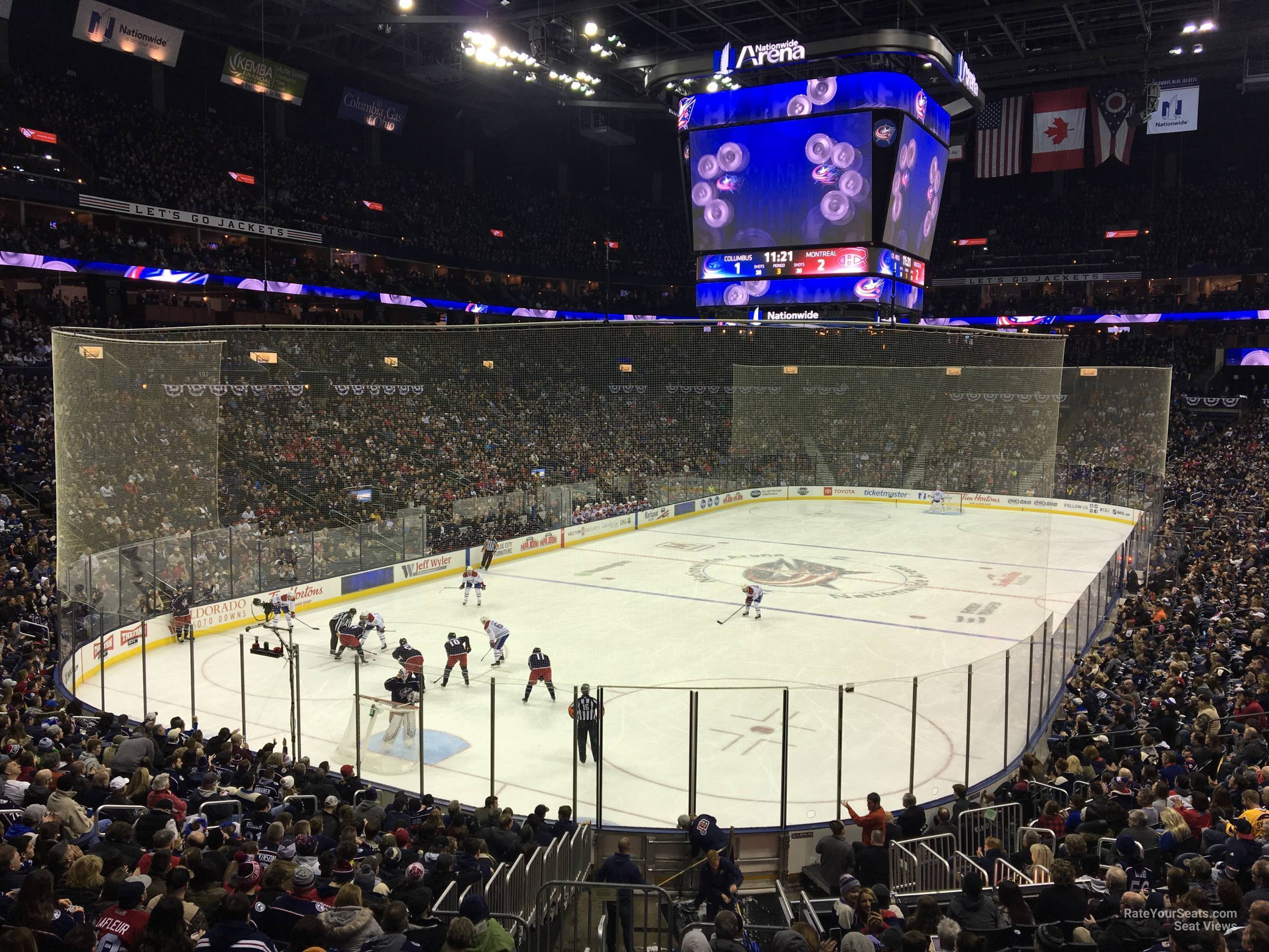 section 118, row y seat view  for hockey - nationwide arena