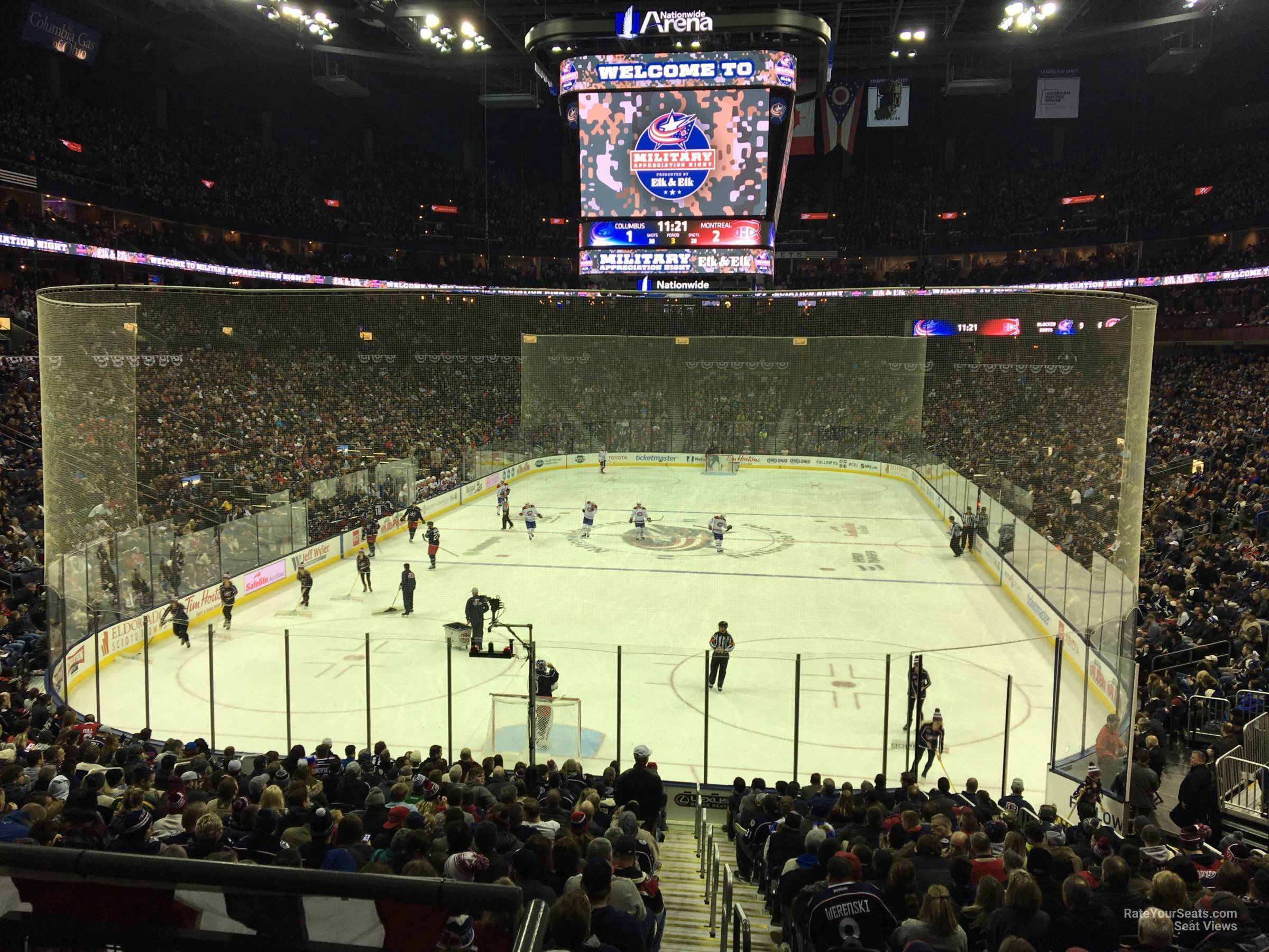 section 119, row y seat view  for hockey - nationwide arena