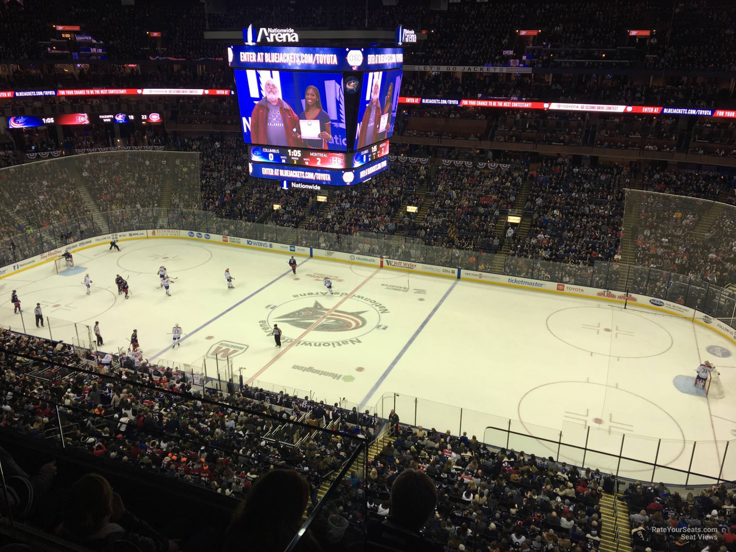 section 201, row c seat view  for hockey - nationwide arena