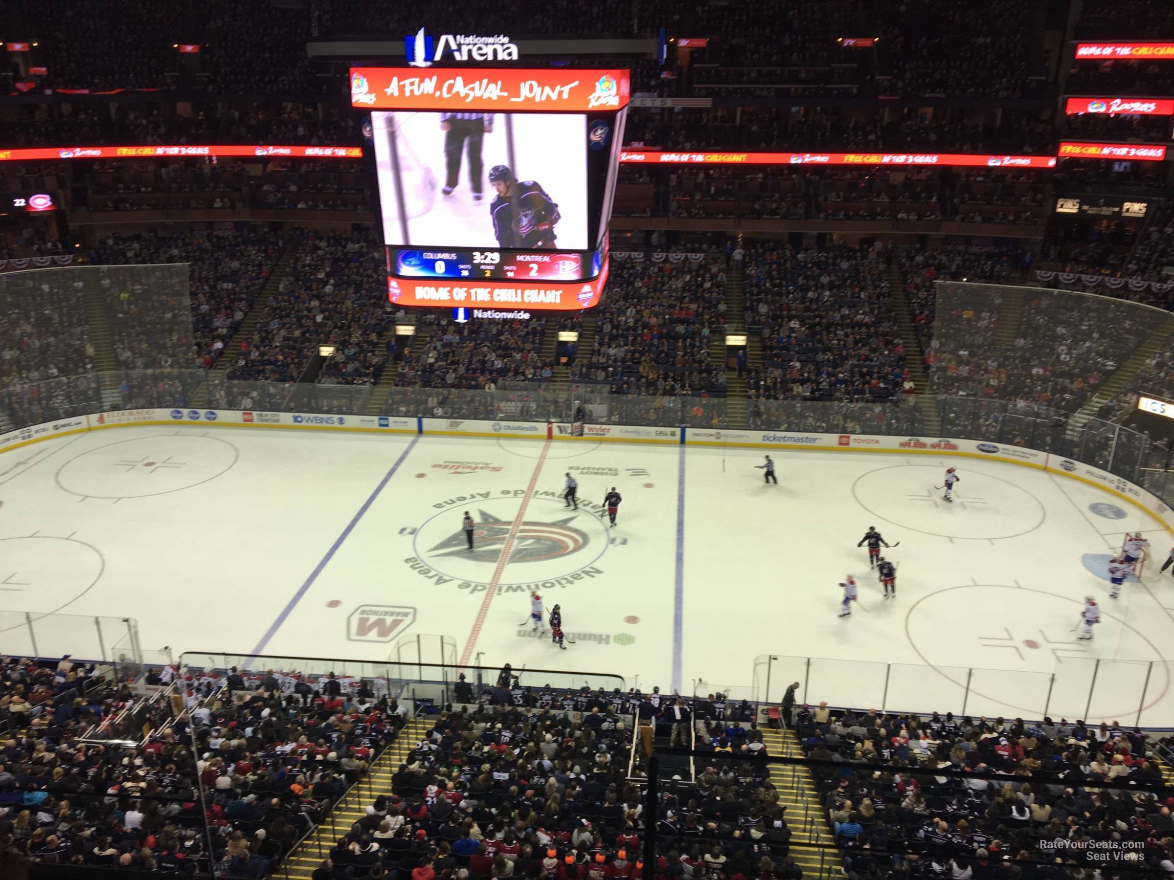 section 202, row c seat view  for hockey - nationwide arena