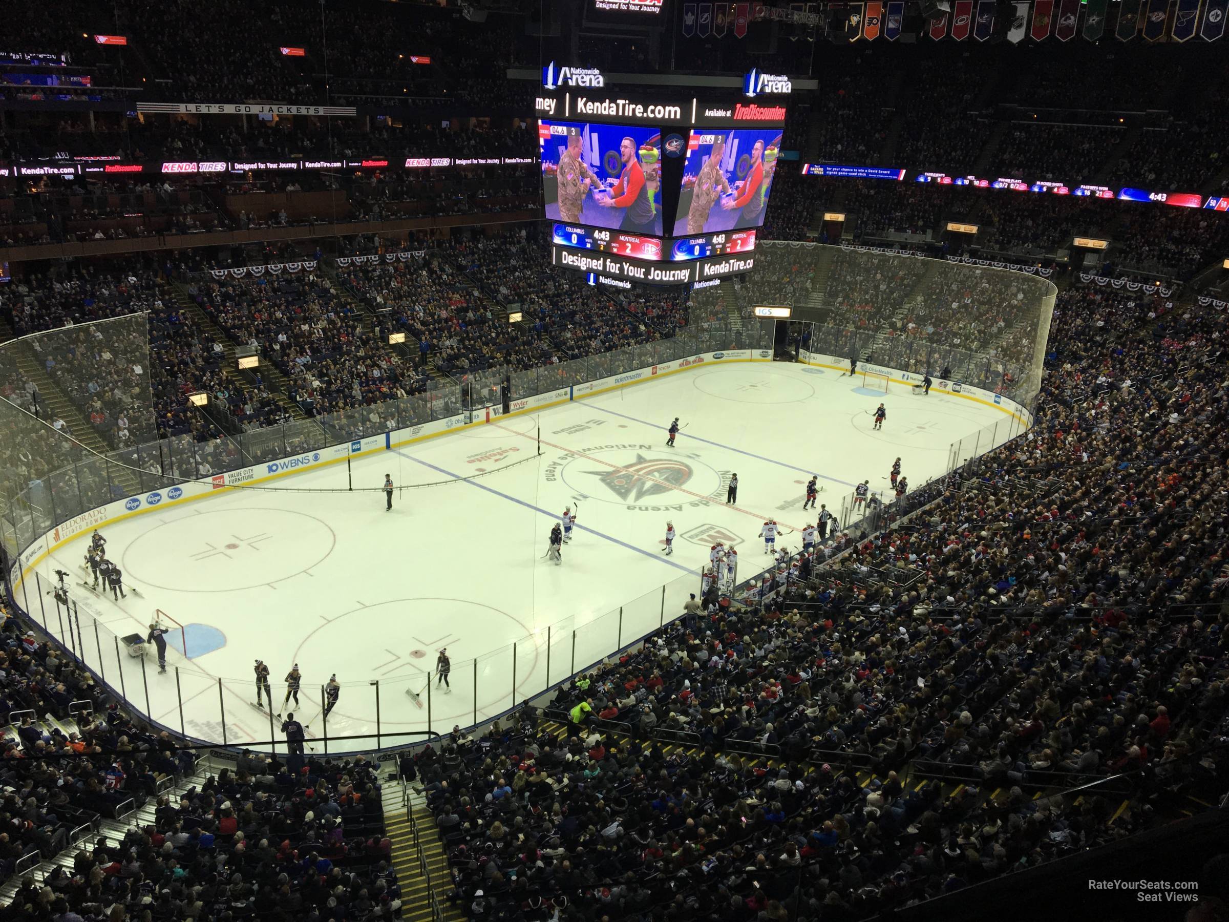 section 206, row c seat view  for hockey - nationwide arena