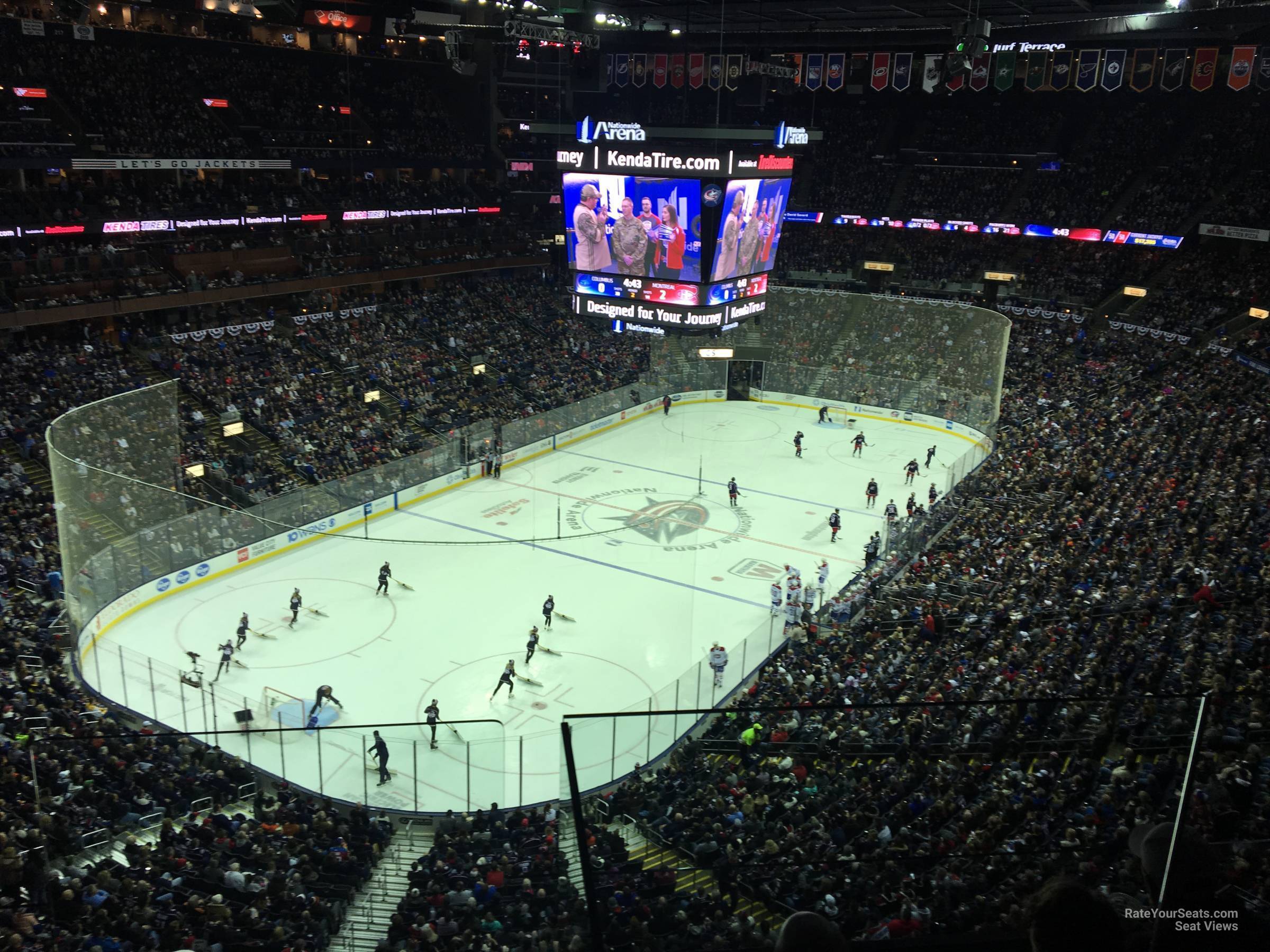 section 207, row c seat view  for hockey - nationwide arena