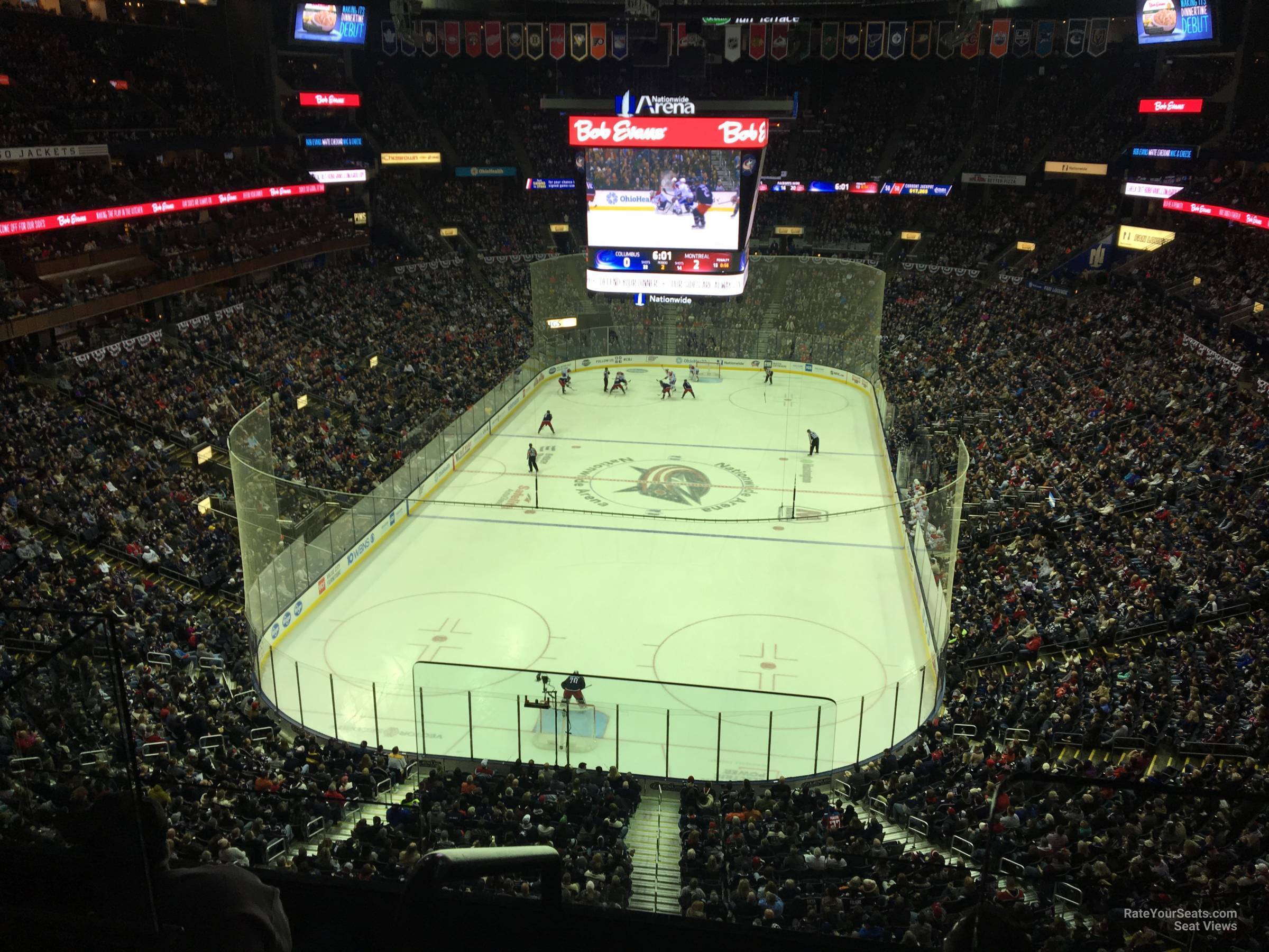 section 209, row c seat view  for hockey - nationwide arena