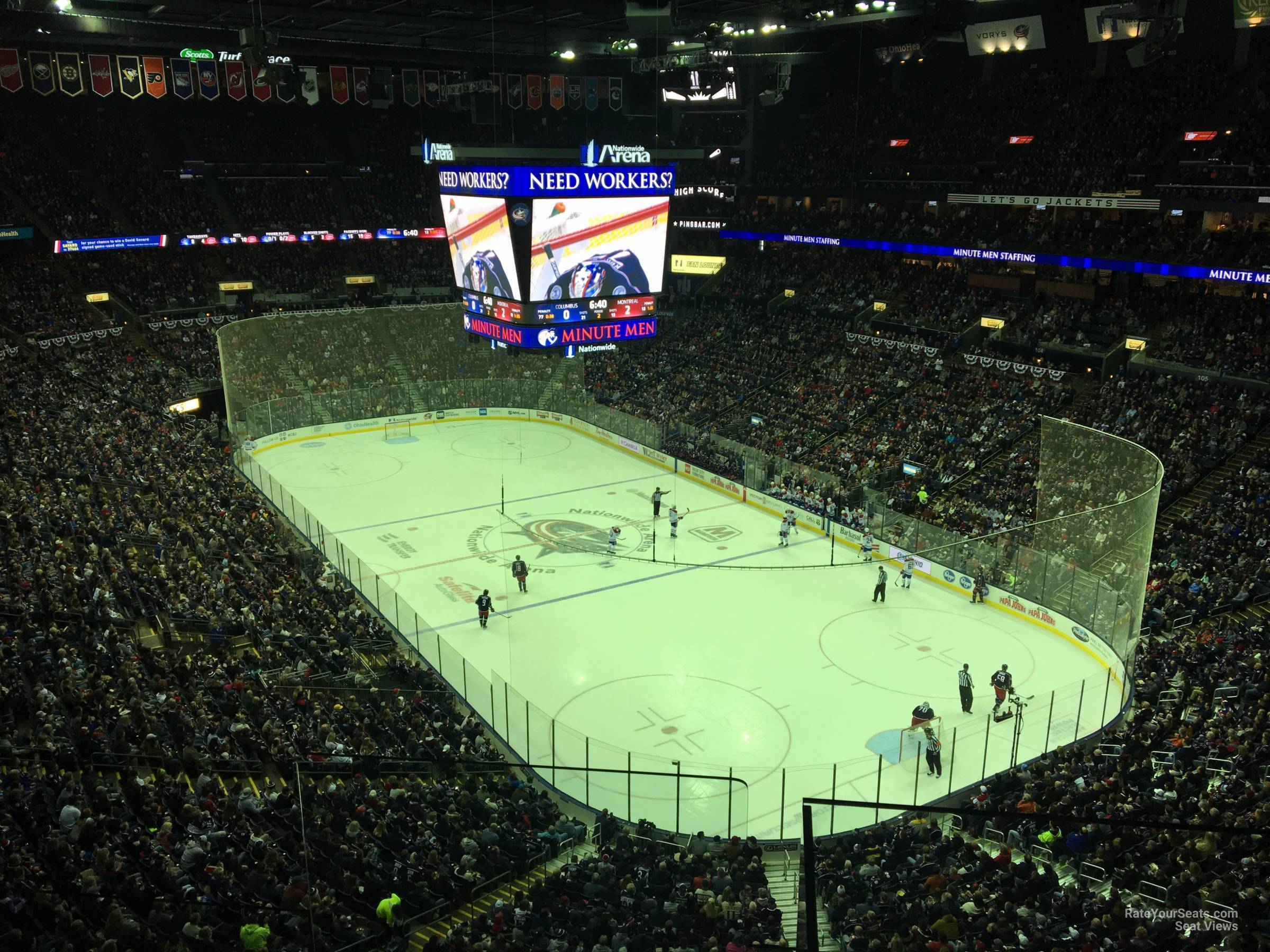 section 212, row c seat view  for hockey - nationwide arena