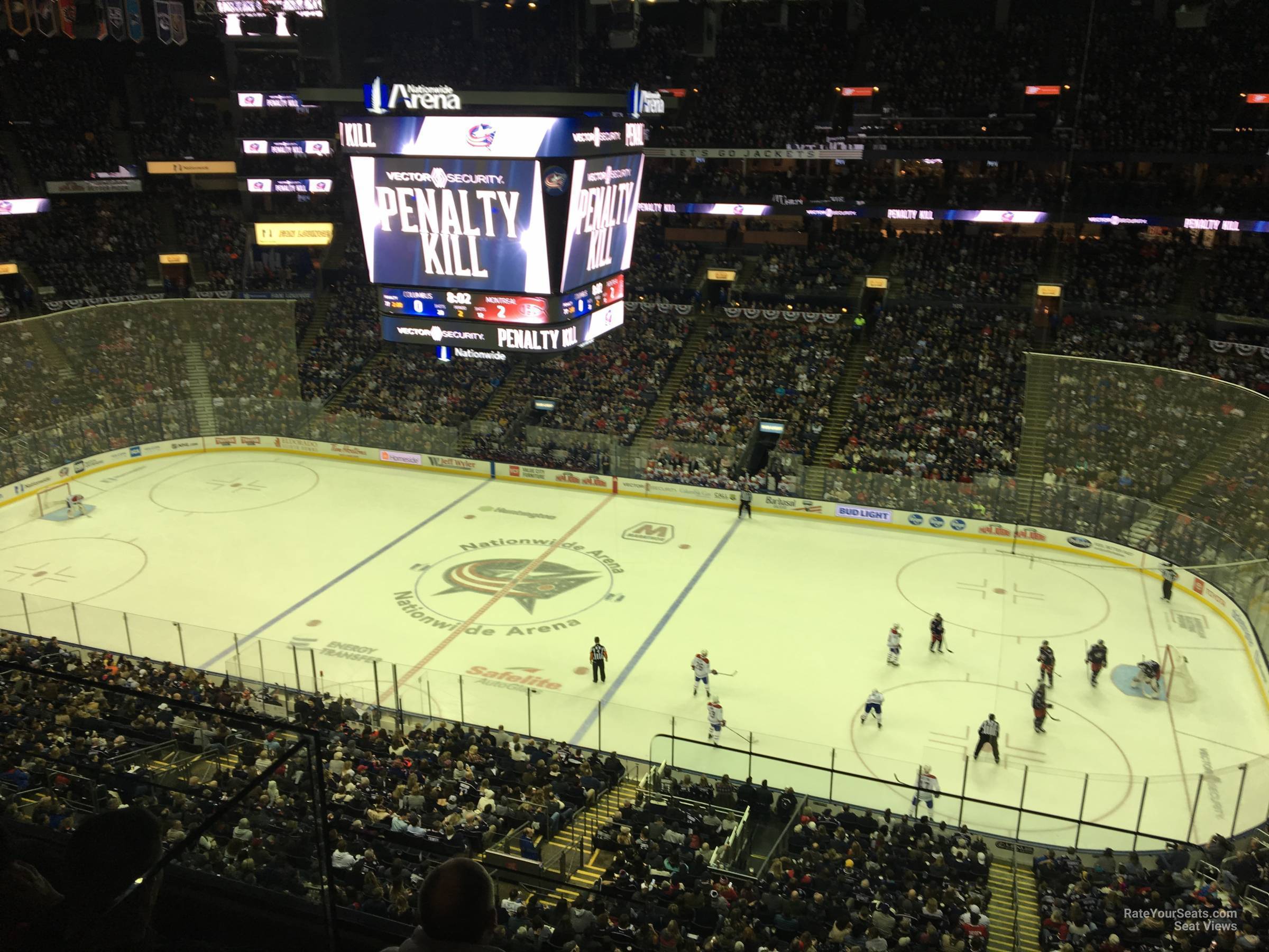 section 215, row c seat view  for hockey - nationwide arena