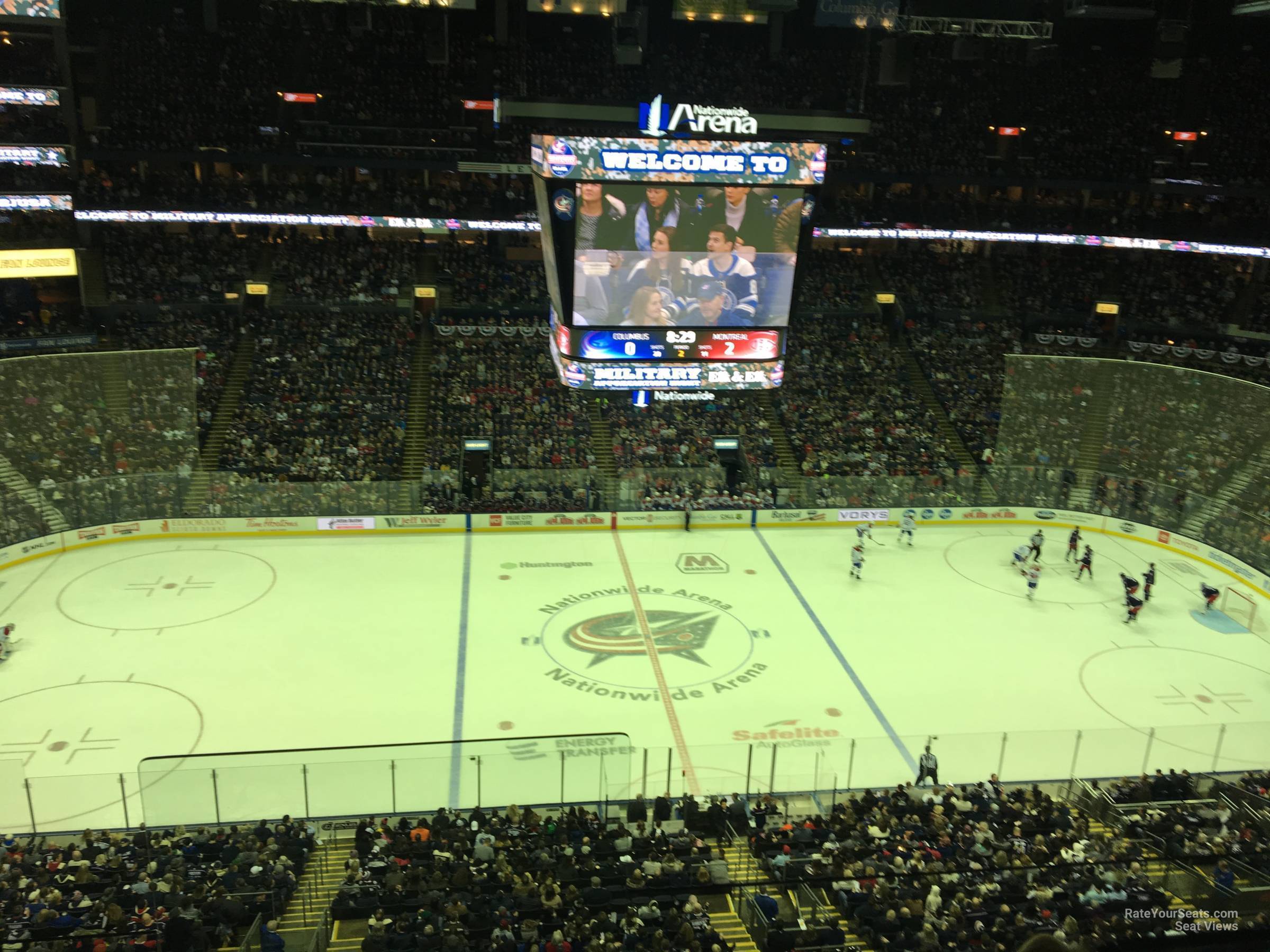 section 217, row c seat view  for hockey - nationwide arena