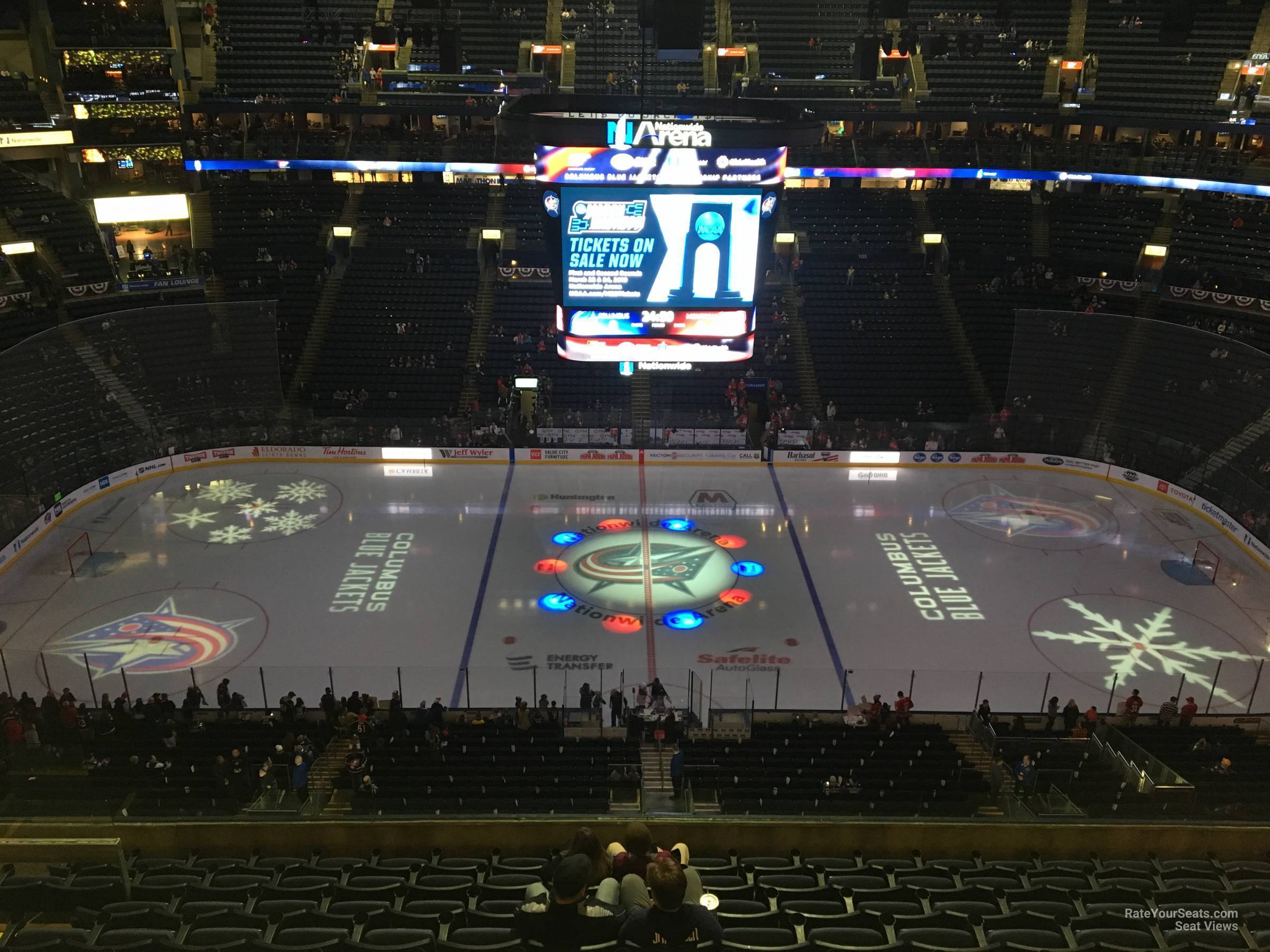 section 217, row m seat view  for hockey - nationwide arena