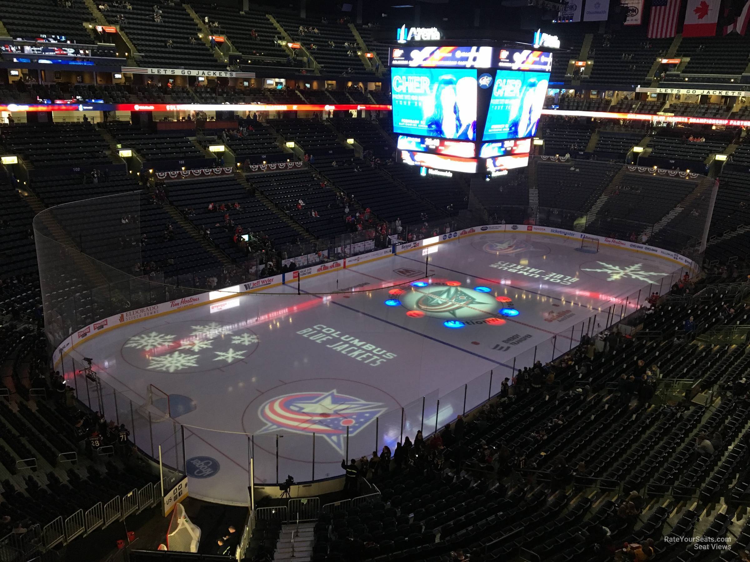 section 220, row a seat view  for hockey - nationwide arena