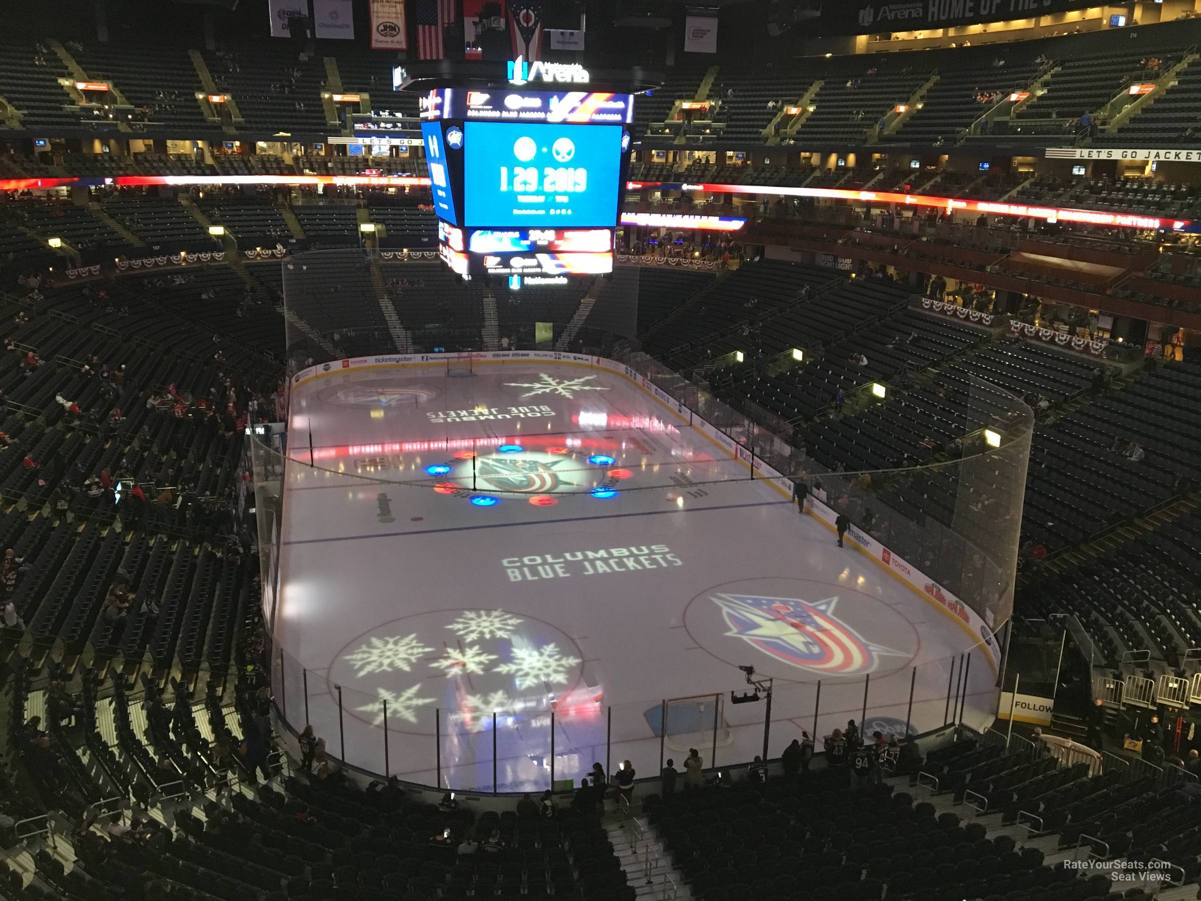 section 225, row a seat view  for hockey - nationwide arena