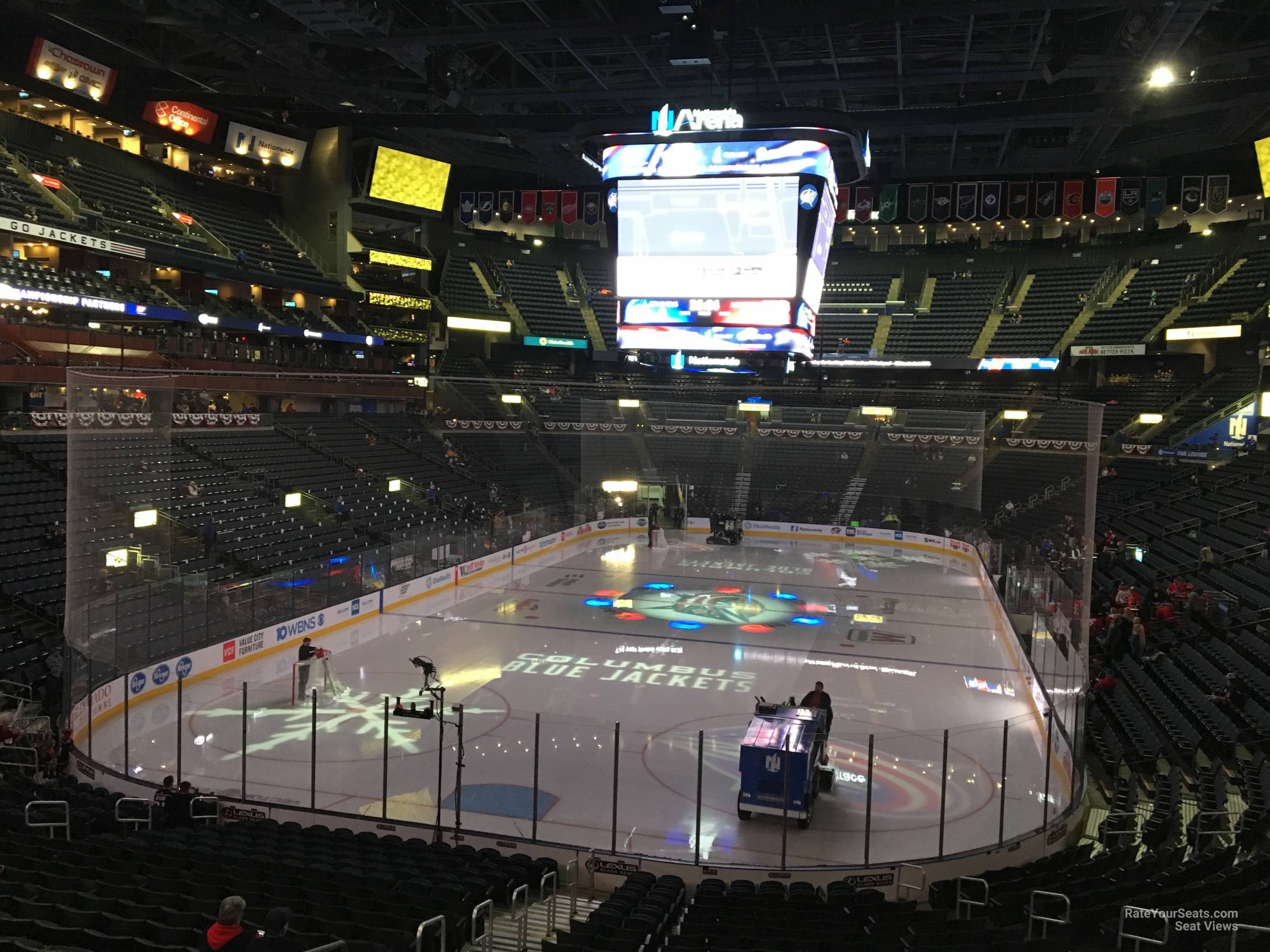 club 11, row a seat view  for hockey - nationwide arena
