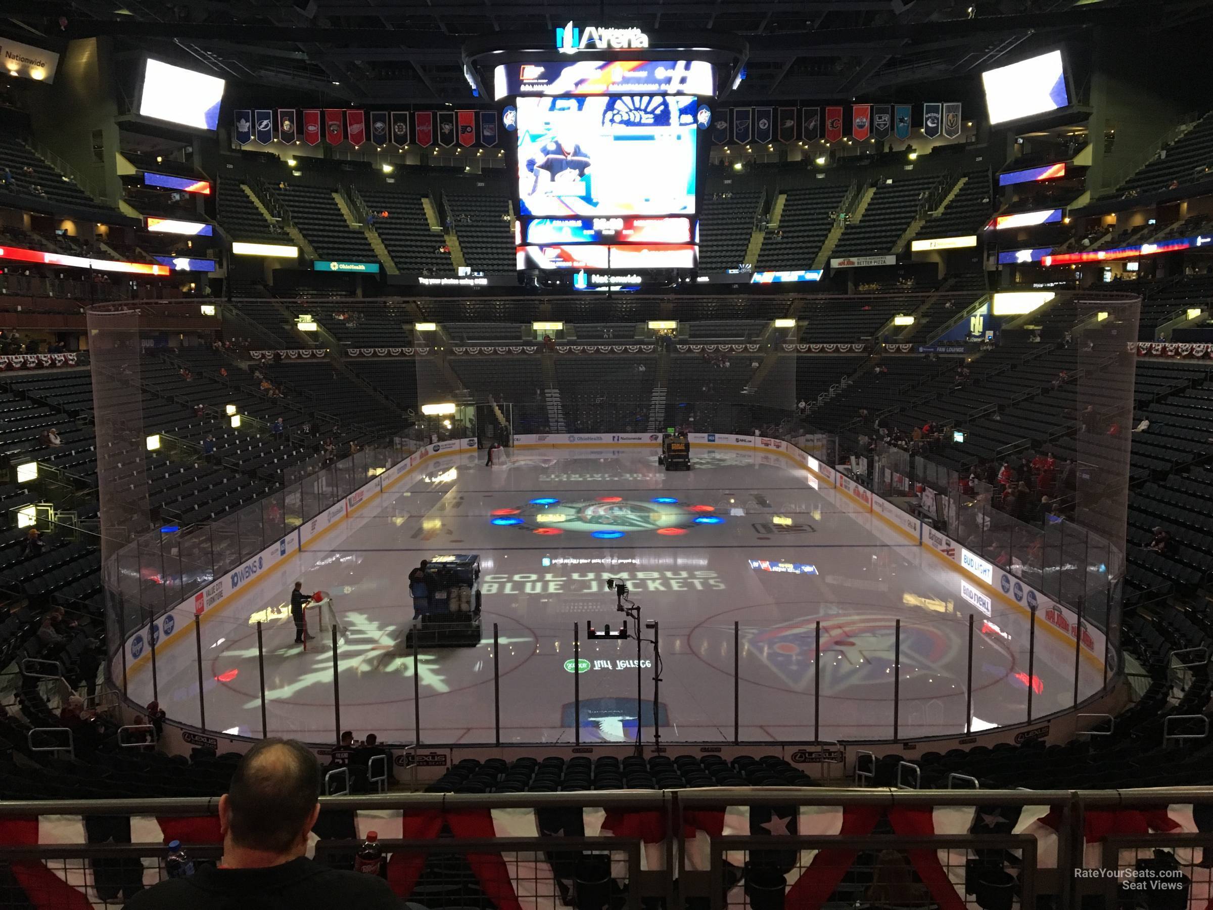 club 12, row a seat view  for hockey - nationwide arena