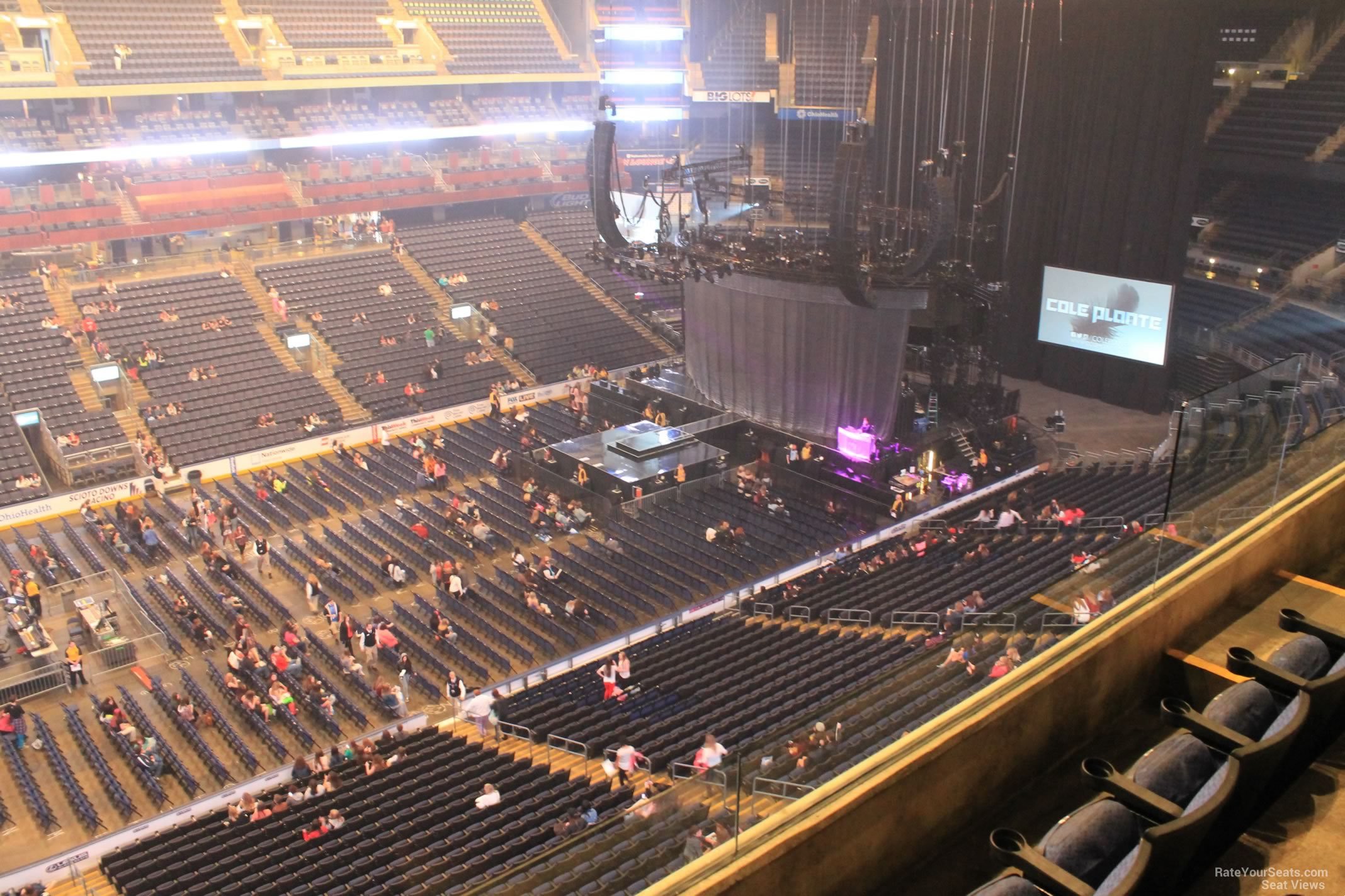 section 206, row c seat view  for concert - nationwide arena