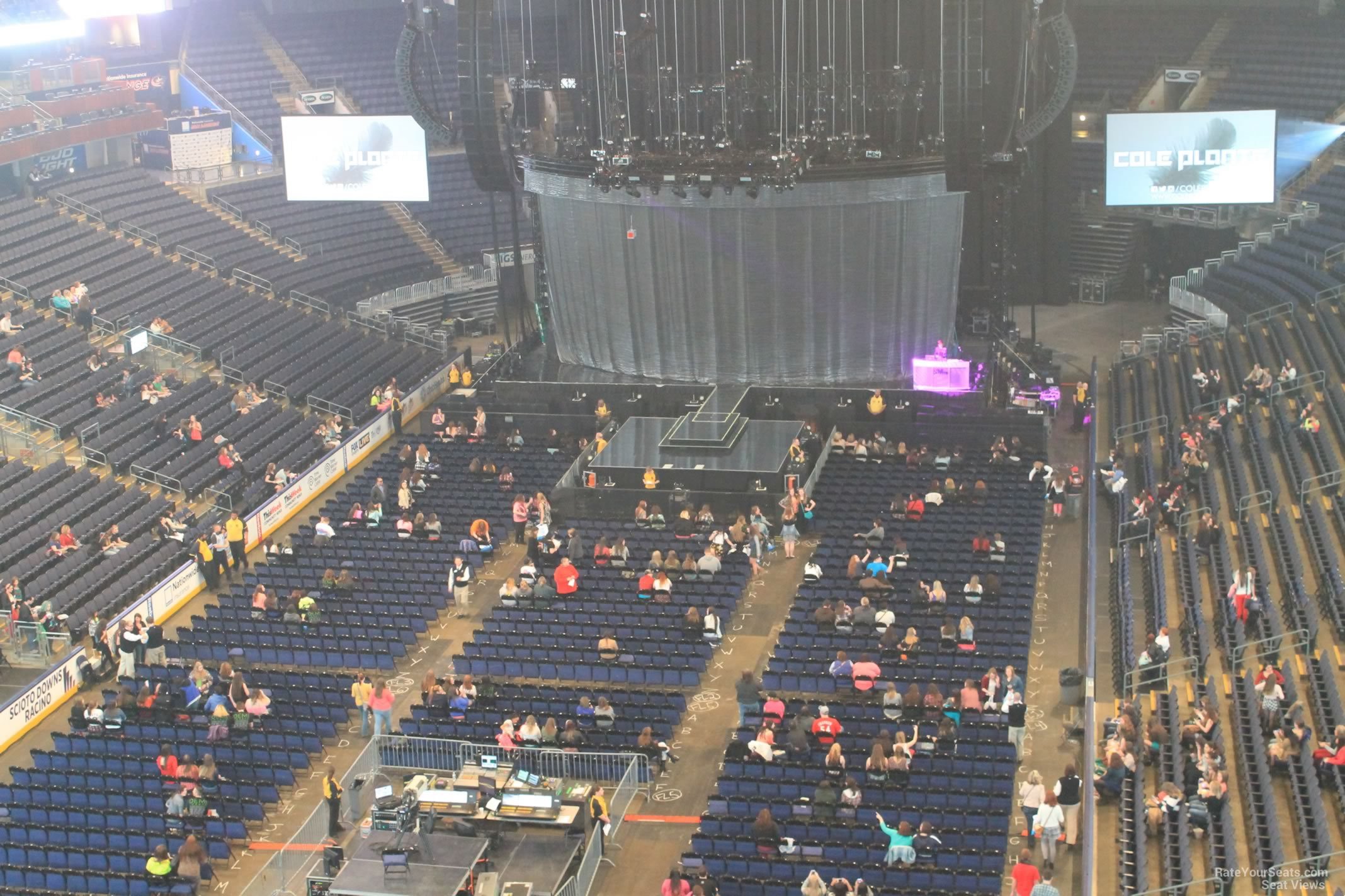 section 210, row c seat view  for concert - nationwide arena