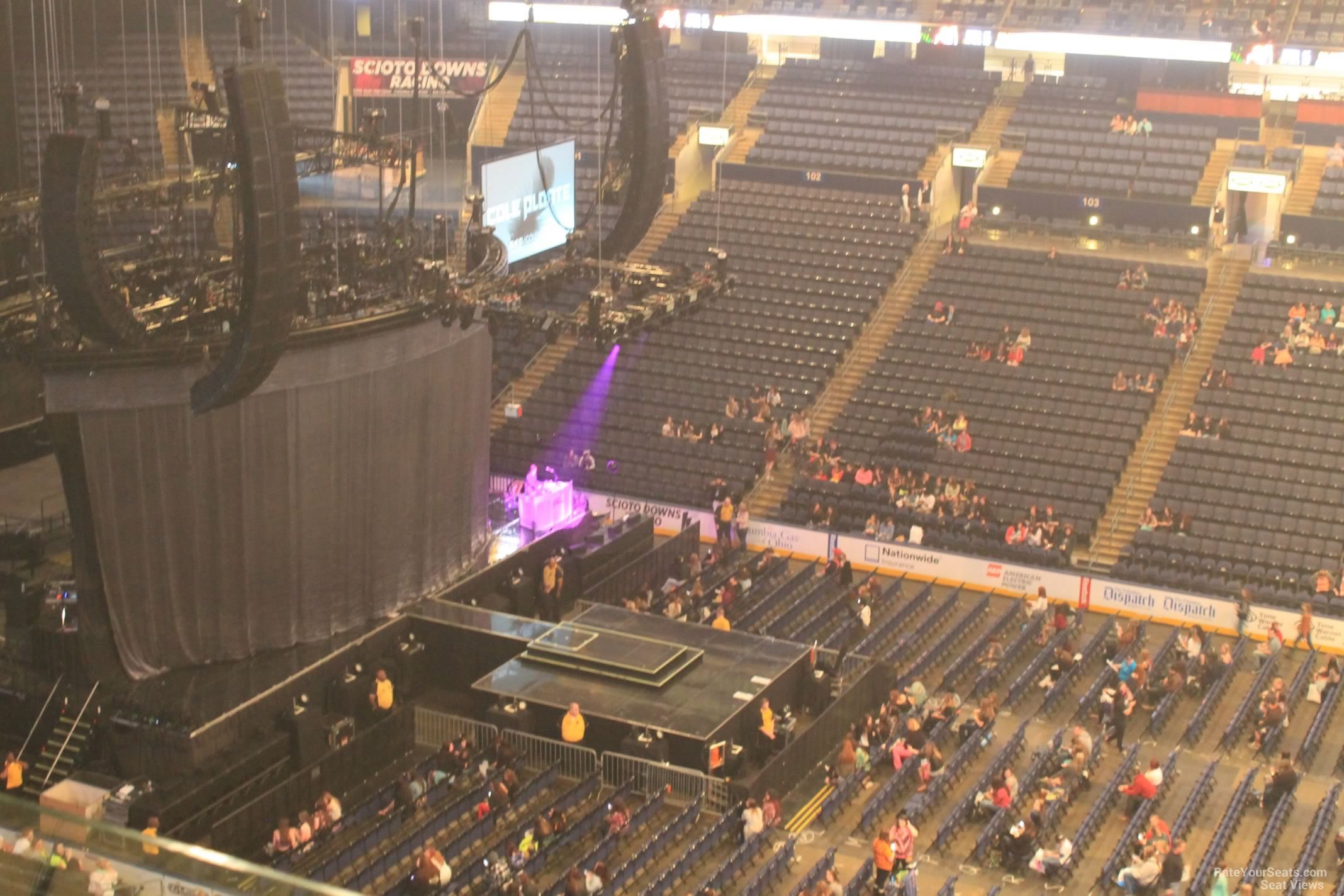section 217, row c seat view  for concert - nationwide arena