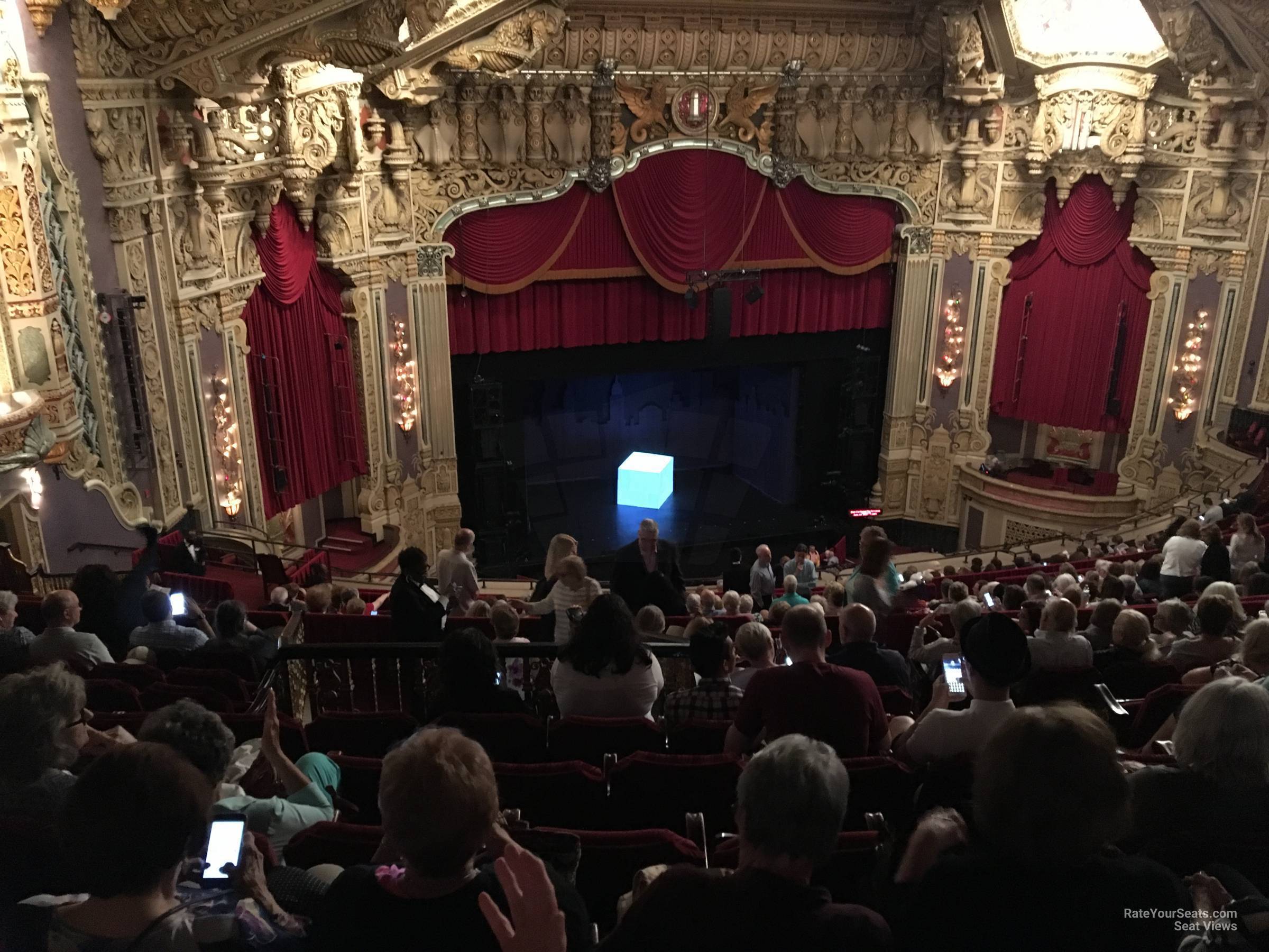 balcony left, row u seat view  - nederlander theatre chicago