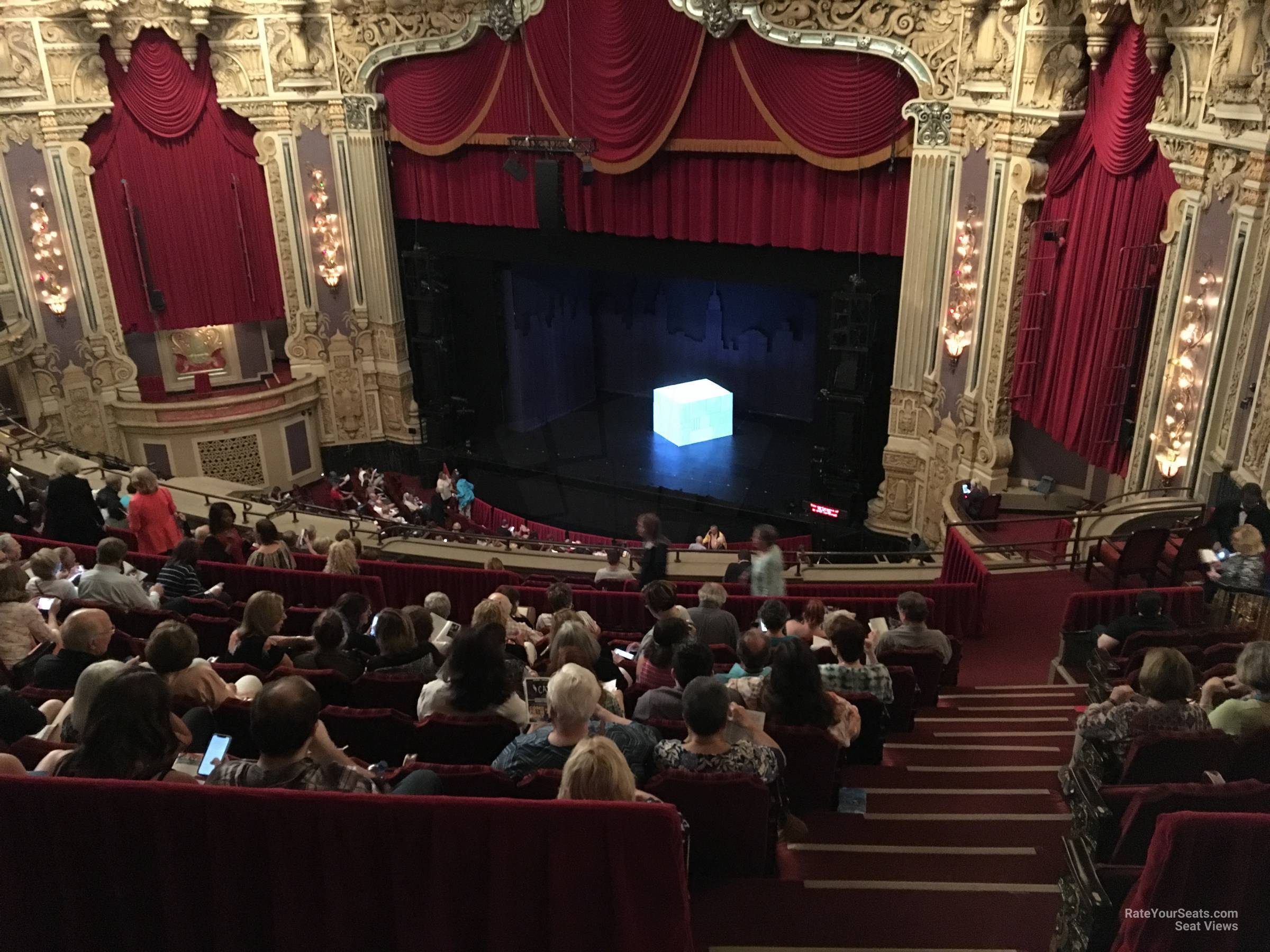 balcony right, row p seat view  - nederlander theatre chicago