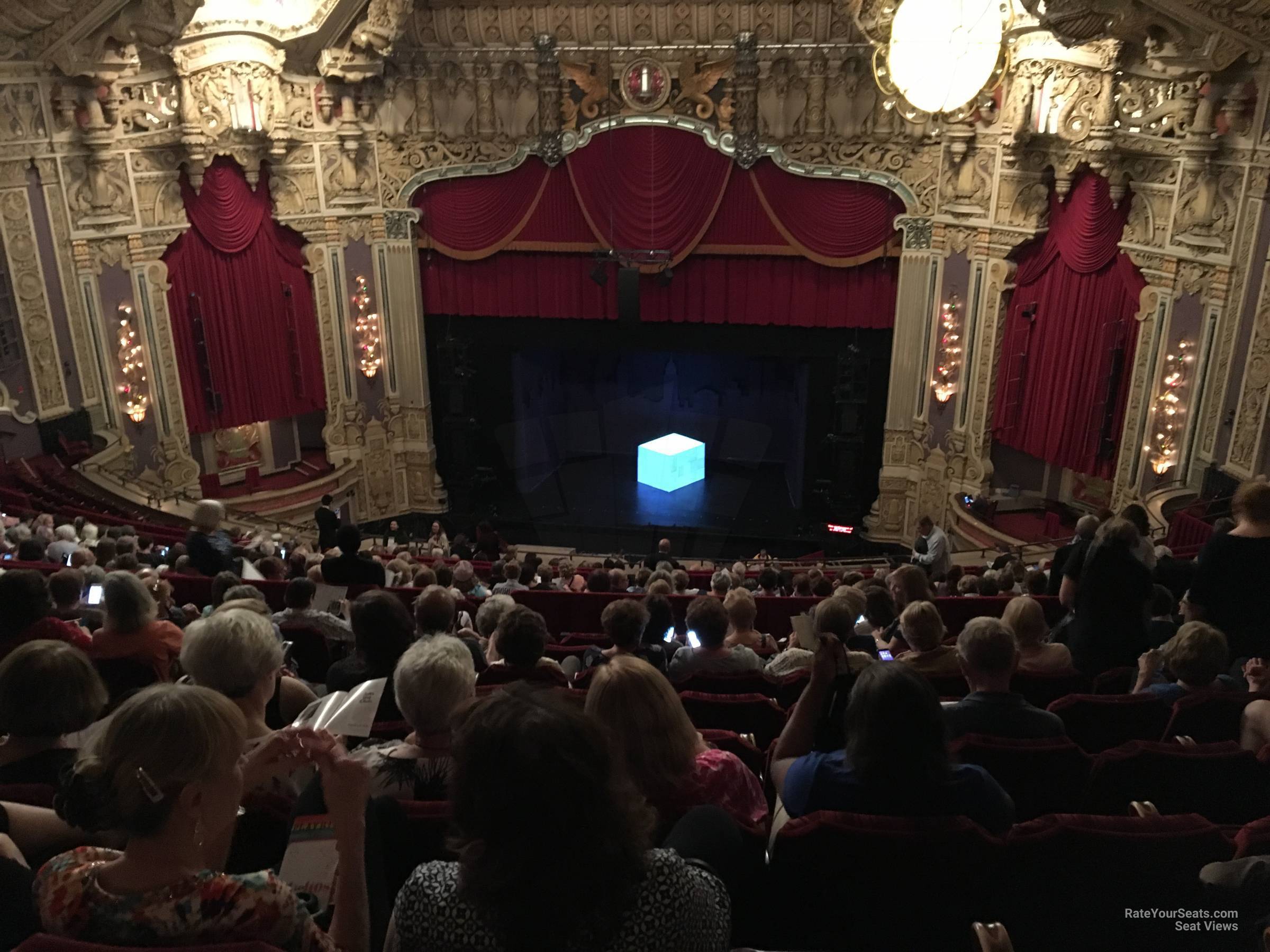 balcony right center, row u seat view  - nederlander theatre (chicago)