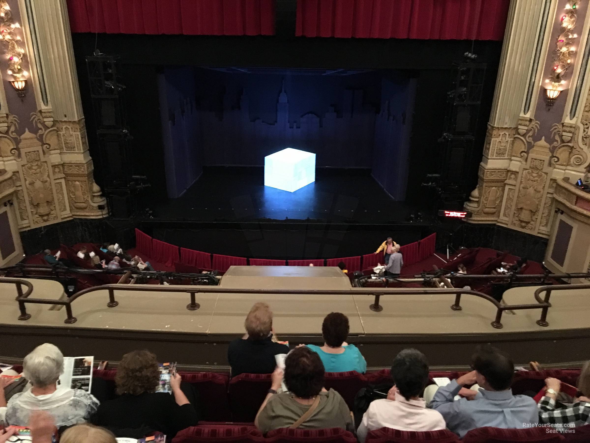loge center, row d seat view  - nederlander theatre (chicago)