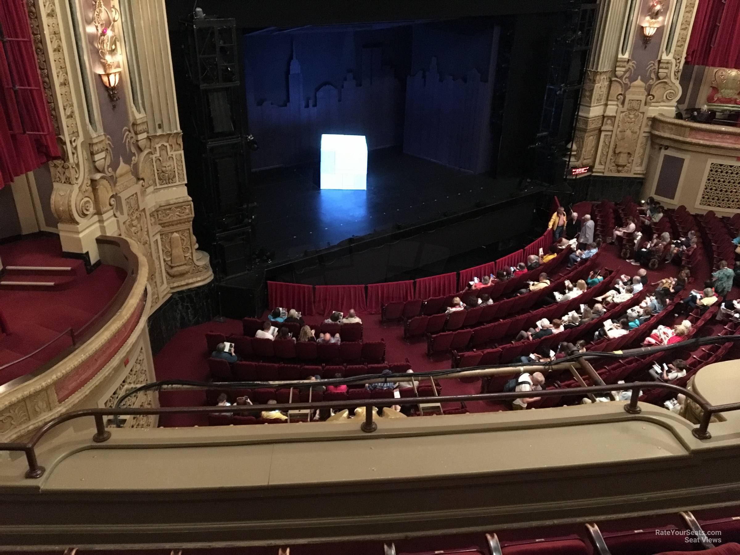 loge left, row d seat view  - nederlander theatre (chicago)