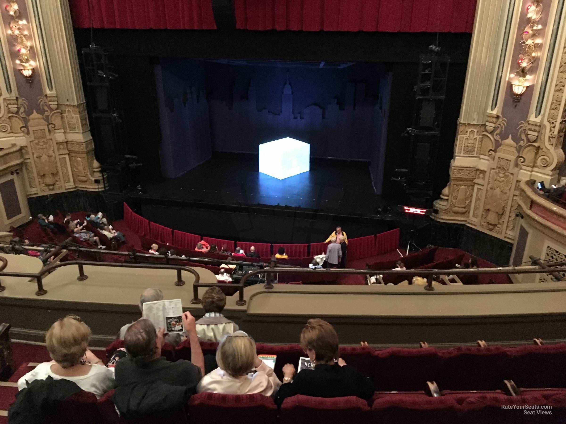 loge right center, row d seat view  - nederlander theatre (chicago)