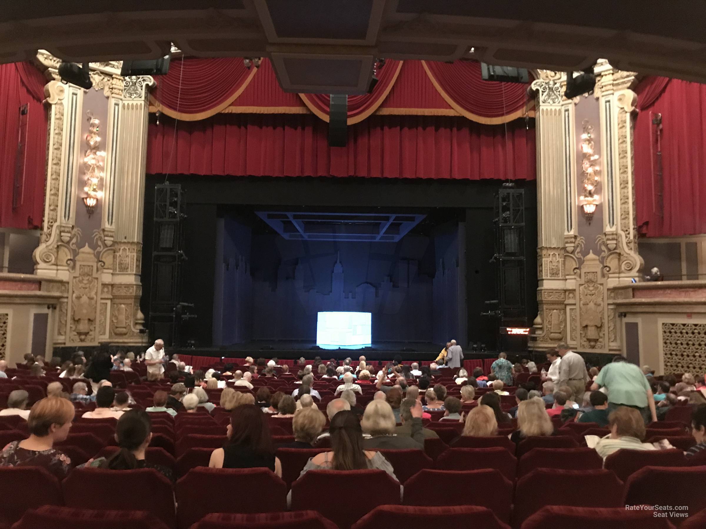 orchestra center, row z seat view  - nederlander theatre (chicago)