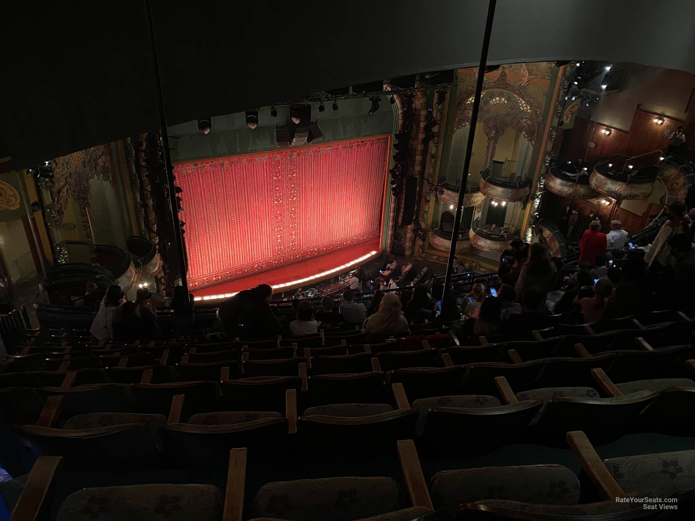 balcony sides, row m seat view  - new amsterdam theatre